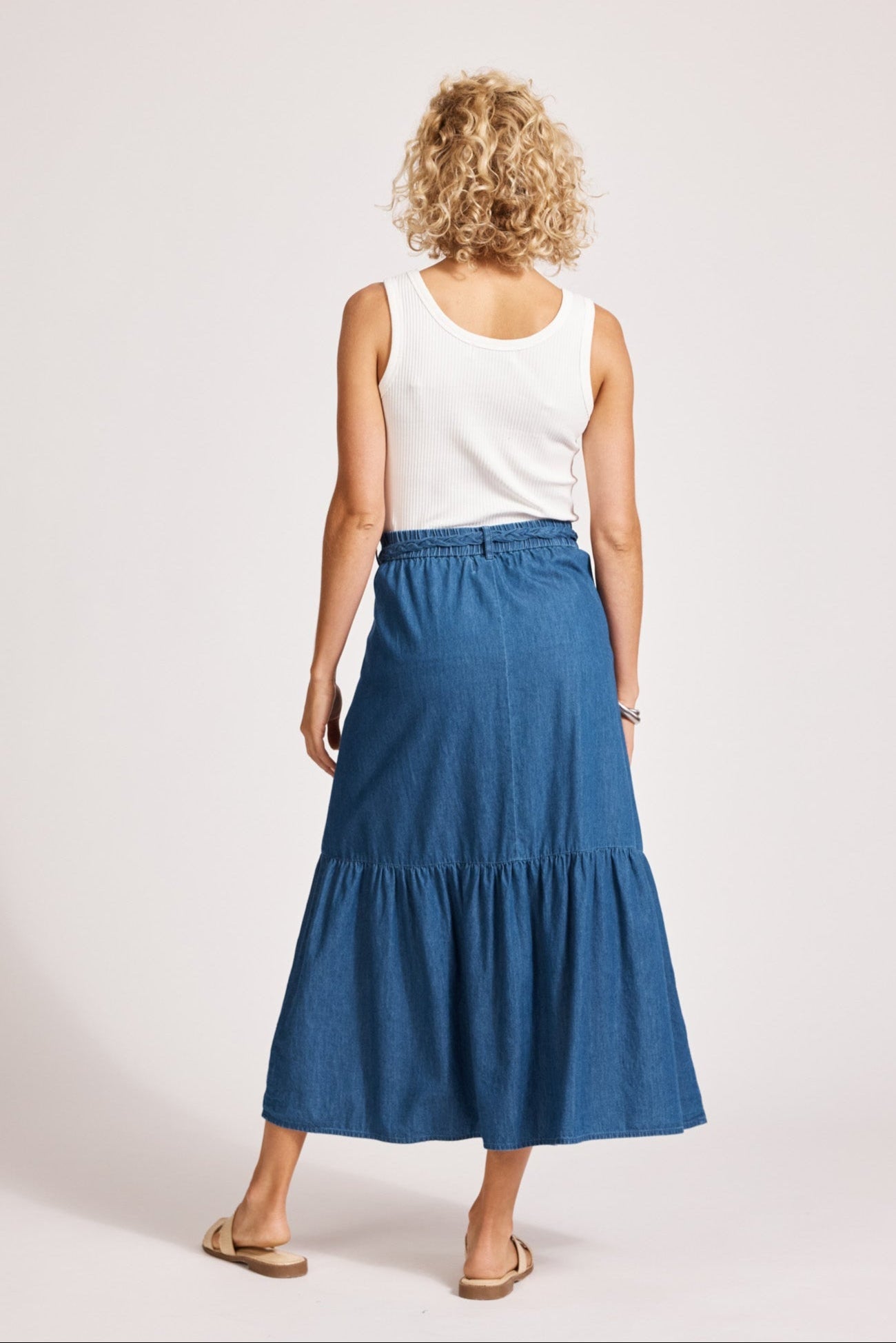 Melenia Denim Skirt - Indigo