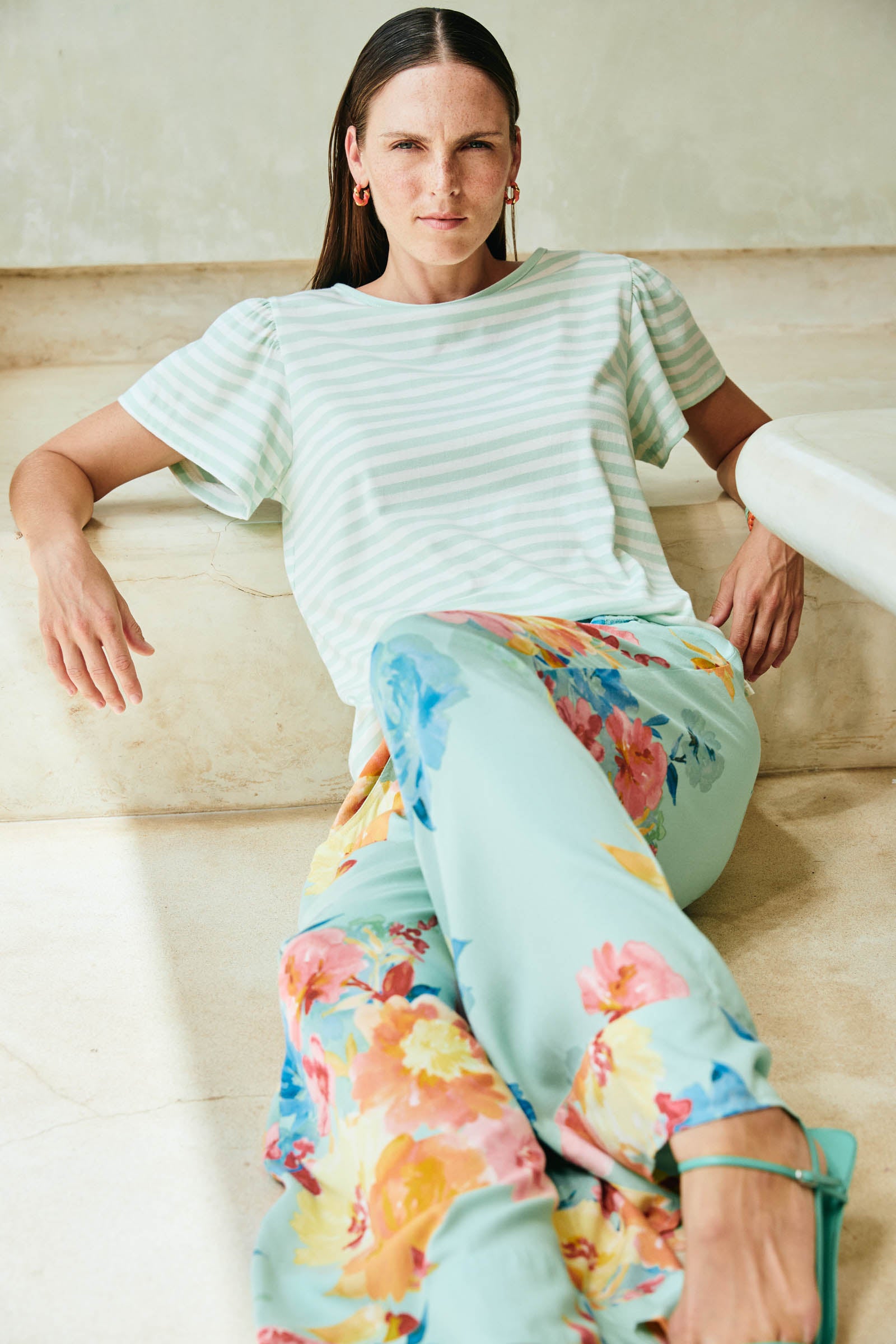 Margherita Stripe Tshirt - Mint