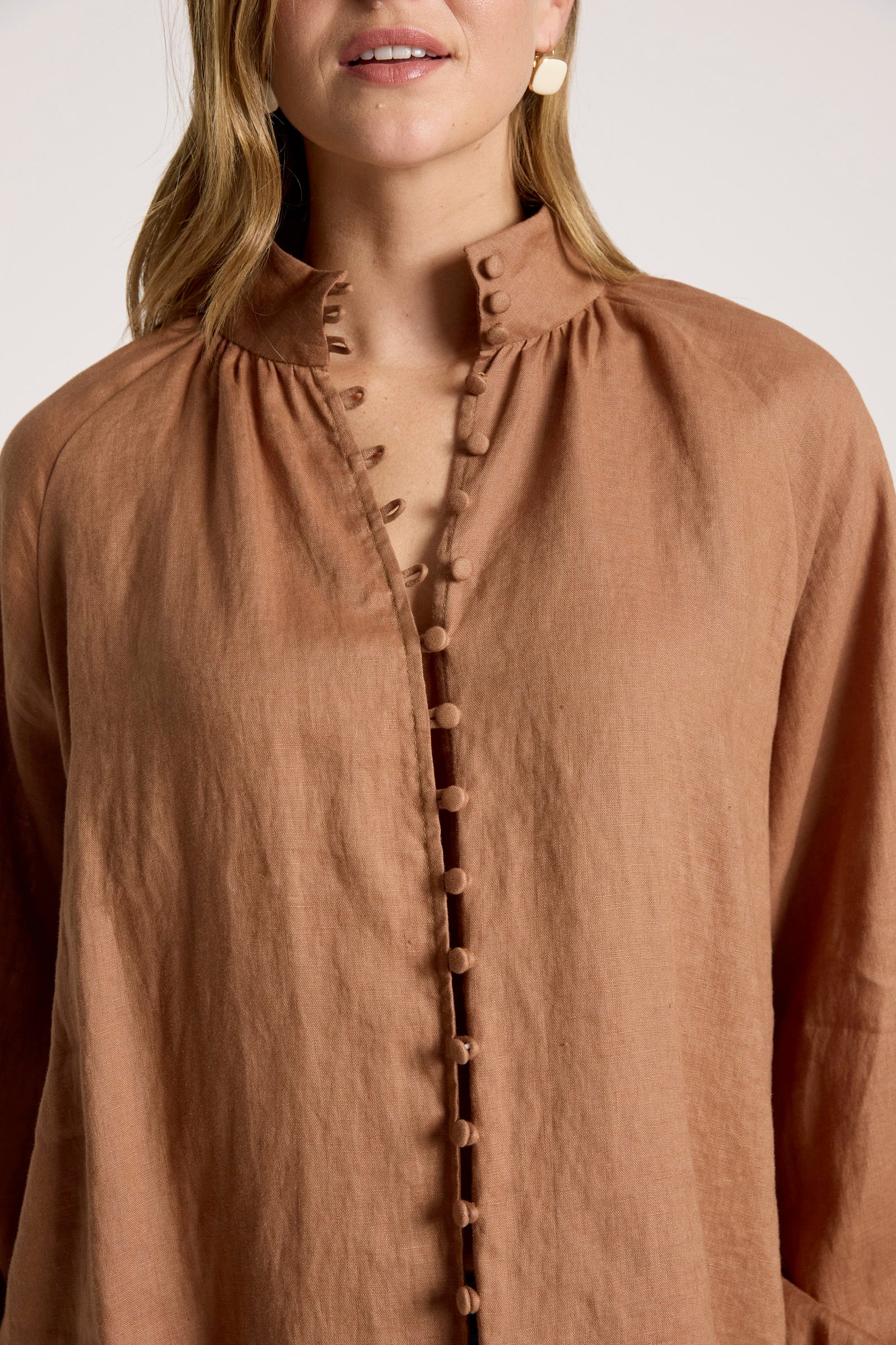 Bajau Button Shirt - Clay