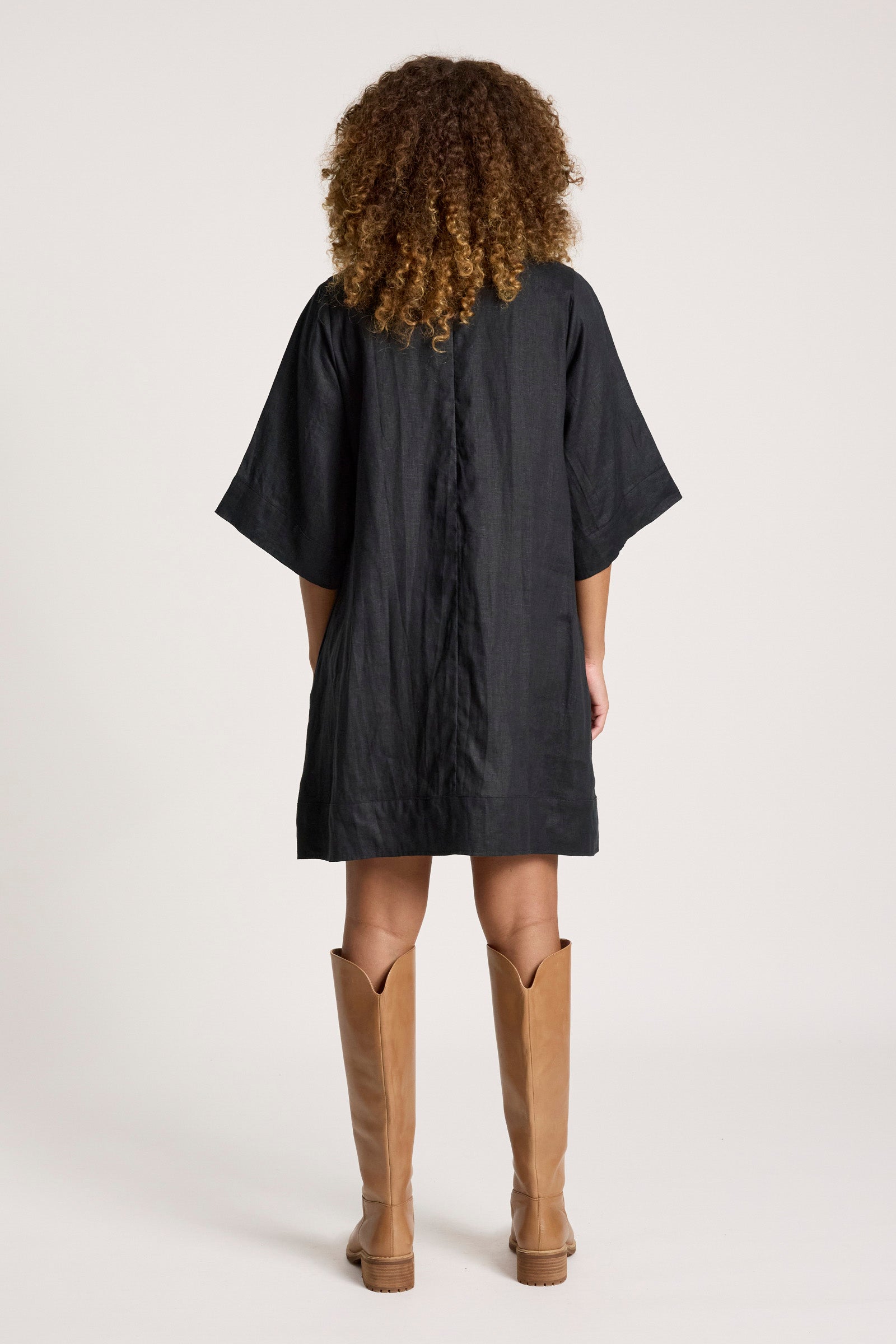 Bajau Tunic Dress - Black