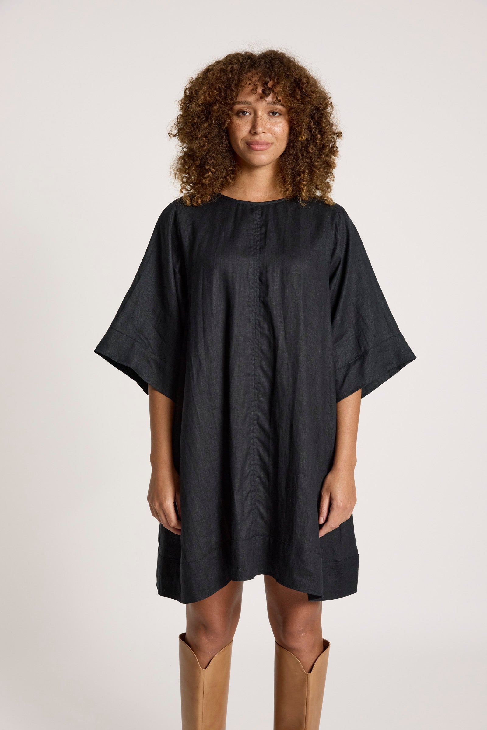 Bajau Tunic Dress - Black