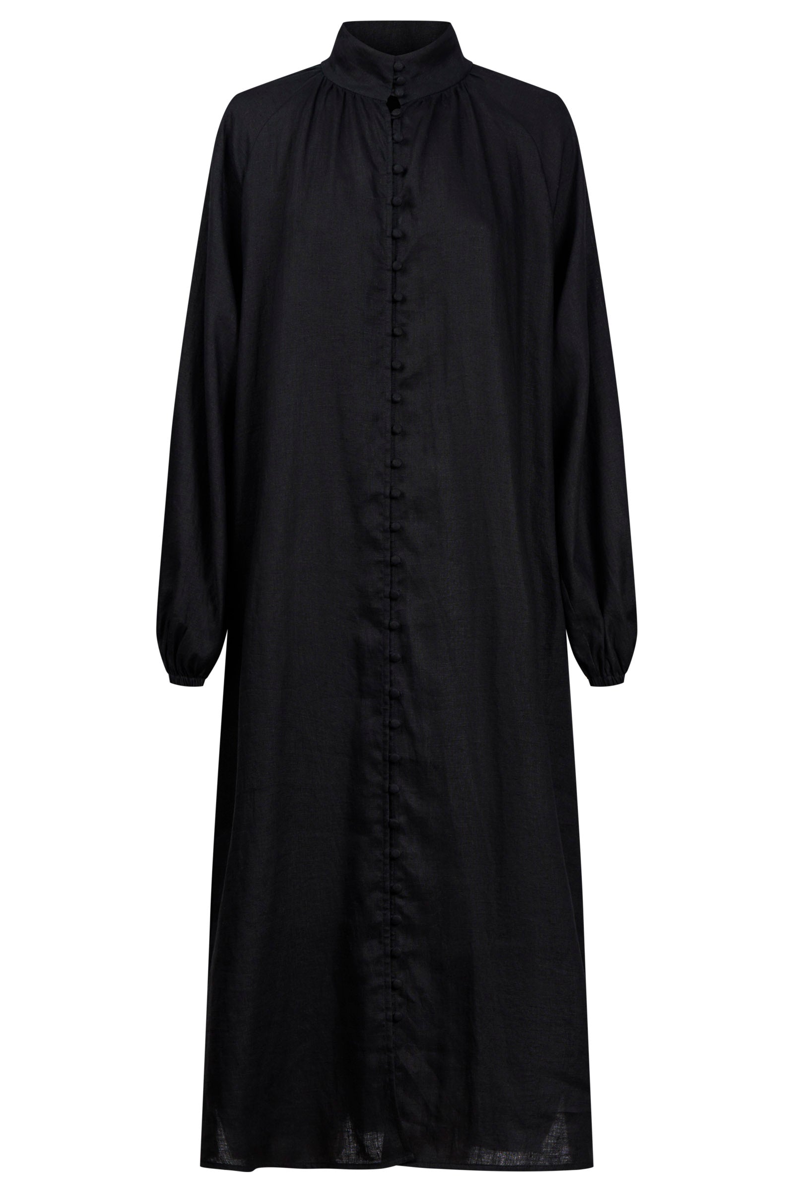 Bajau Button Dress - Black