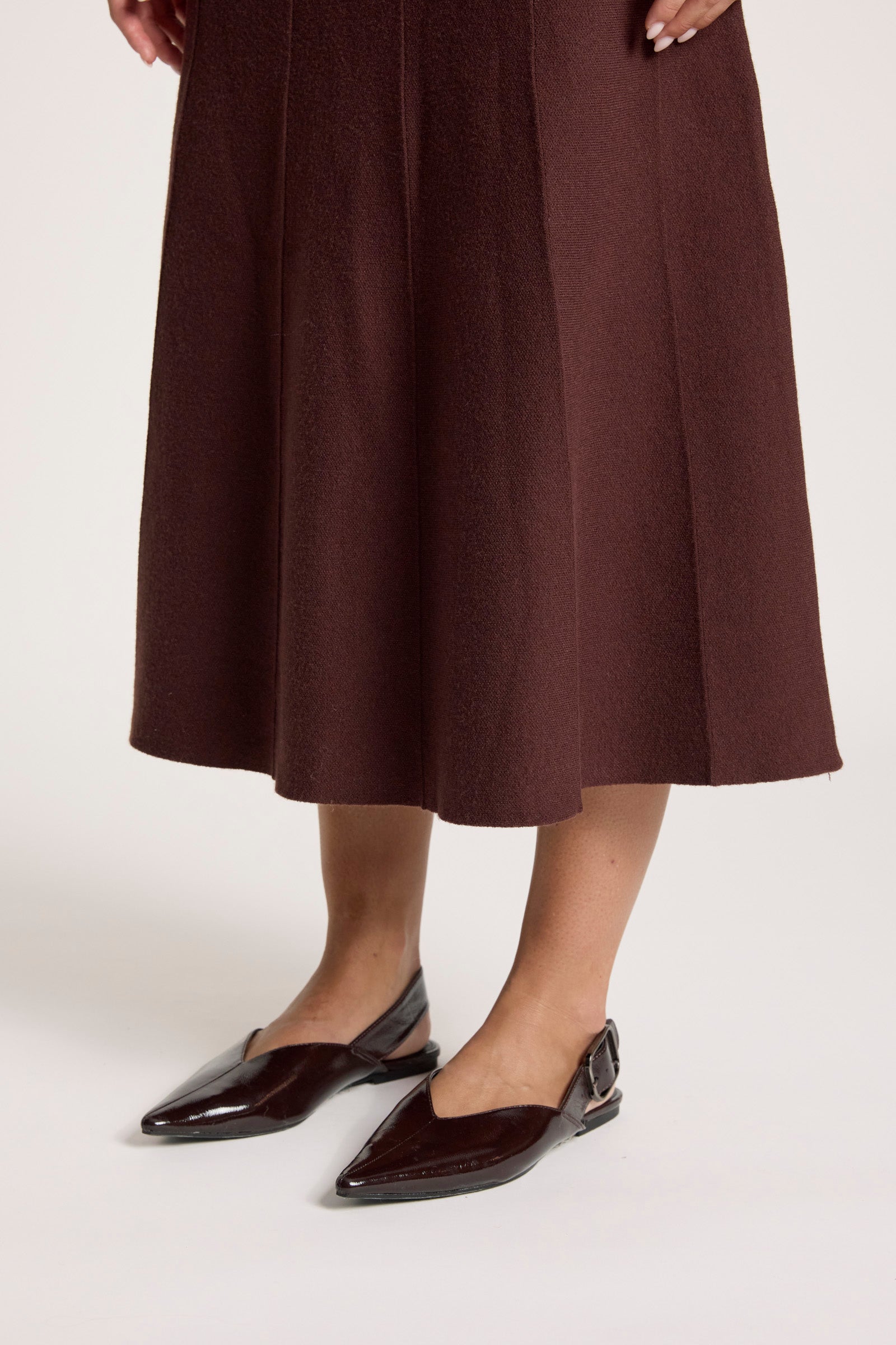 Zala Knit Skirt - Mahogany