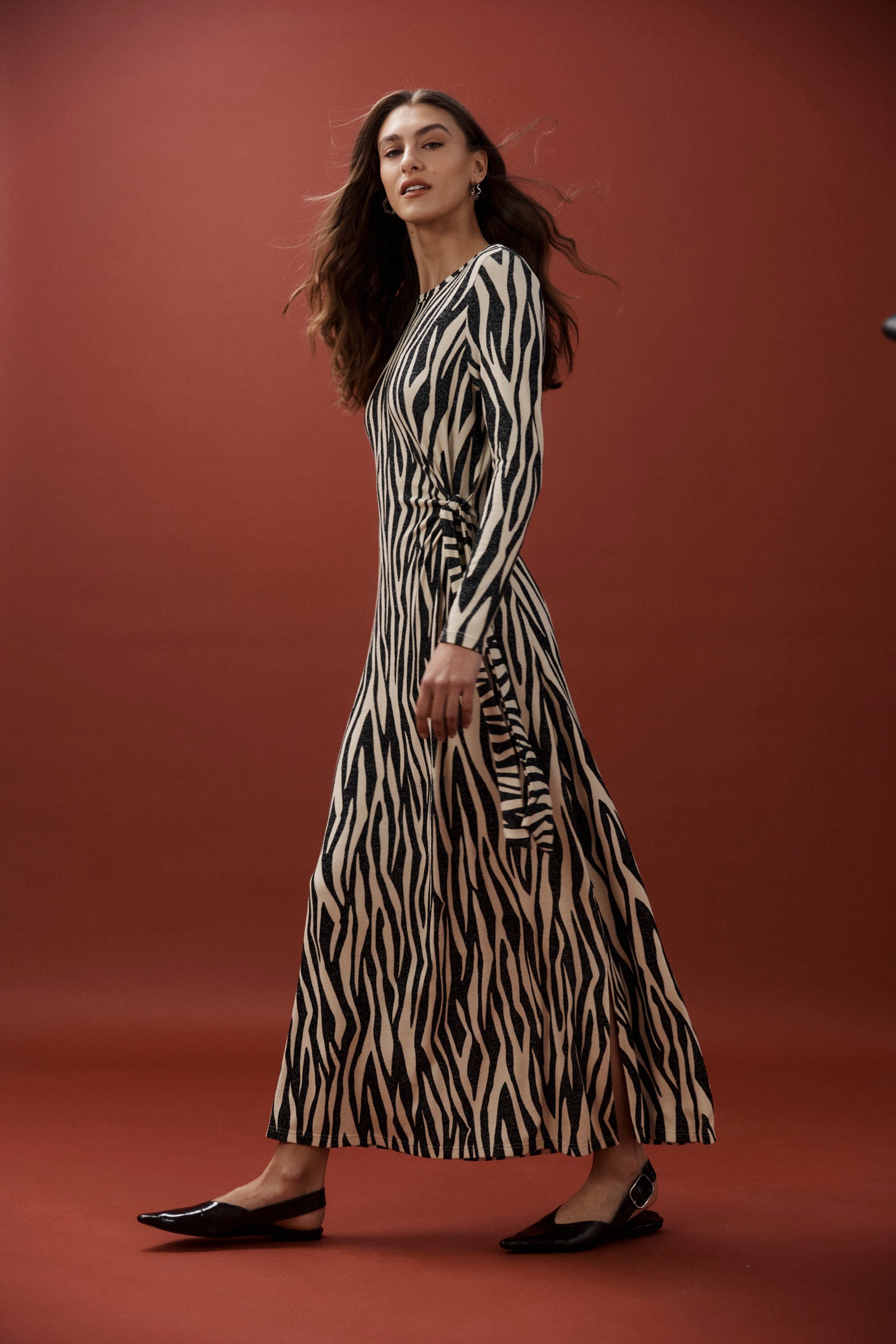 Aria Tie Maxi Dress - Savanna