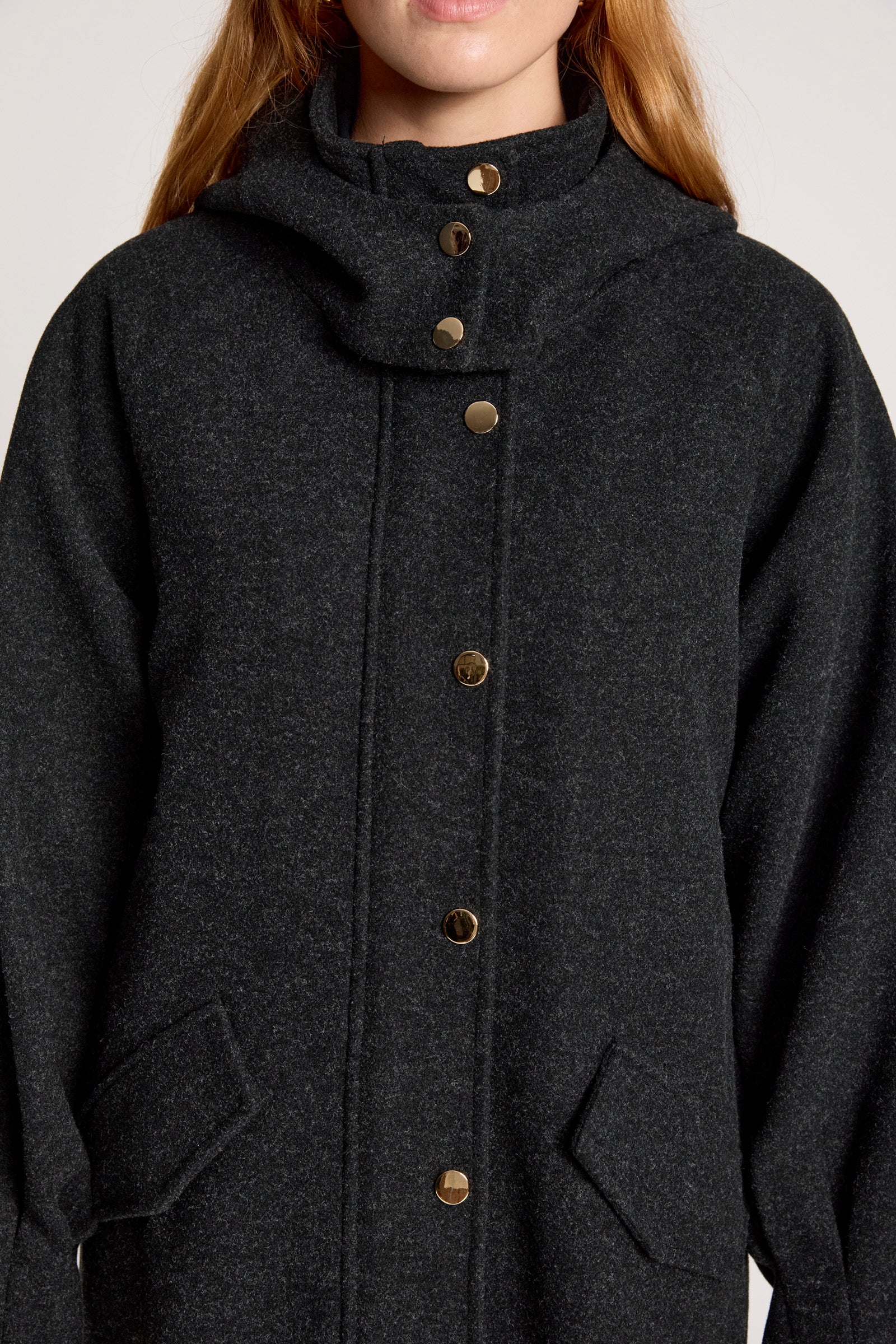 Sable Hood Jacket - Char