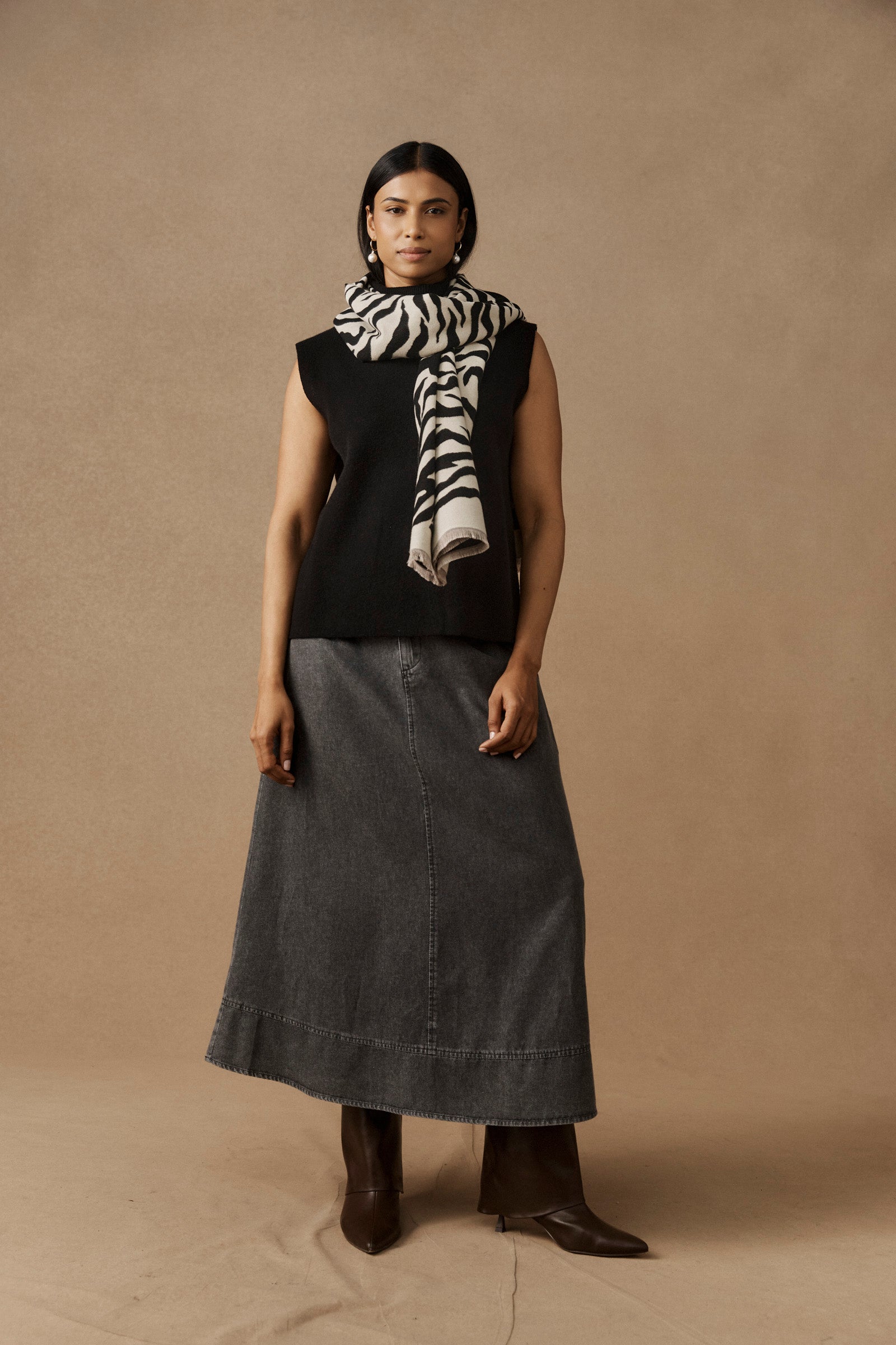 Bodhi Denim Skirt - Black