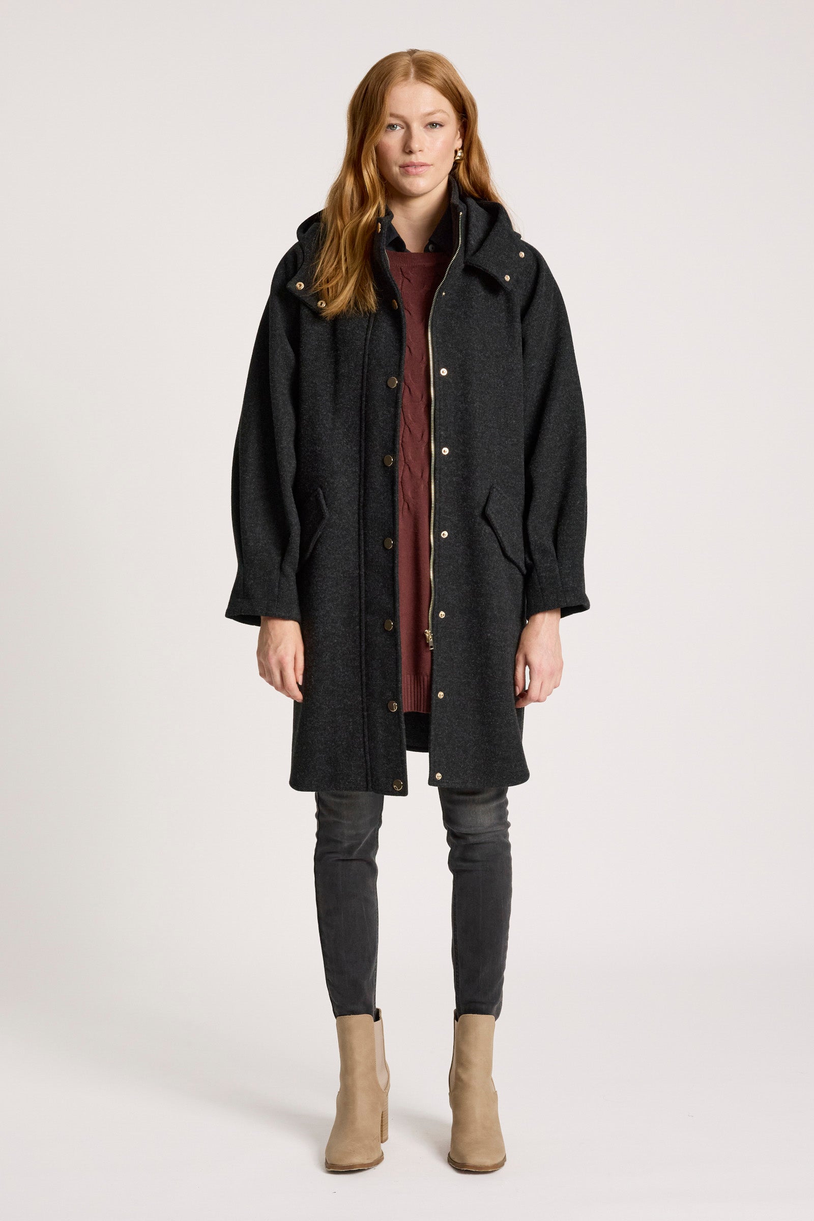 Sable Hood Jacket - Char