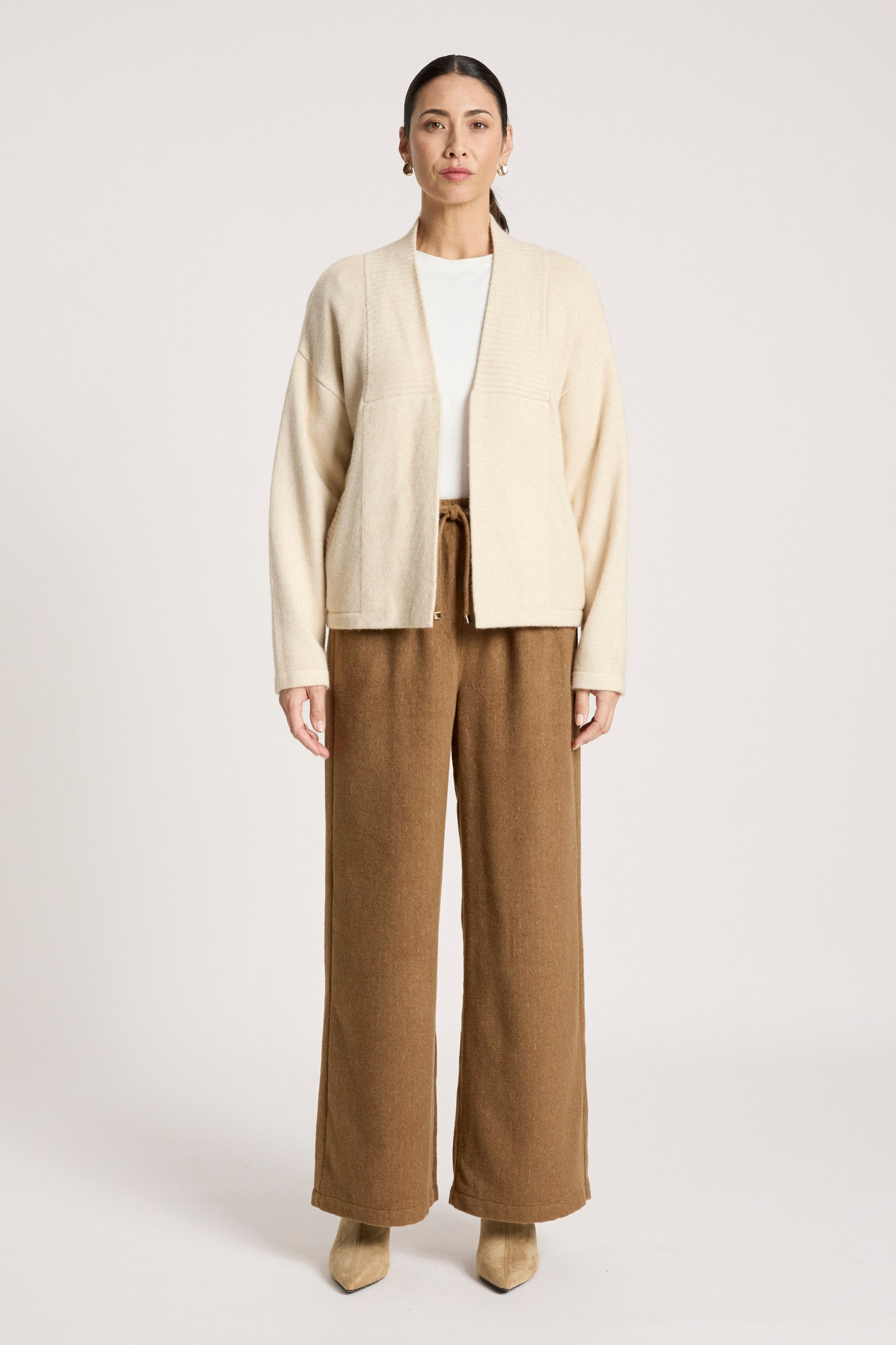 Samira Crop Cardigan - Bisque