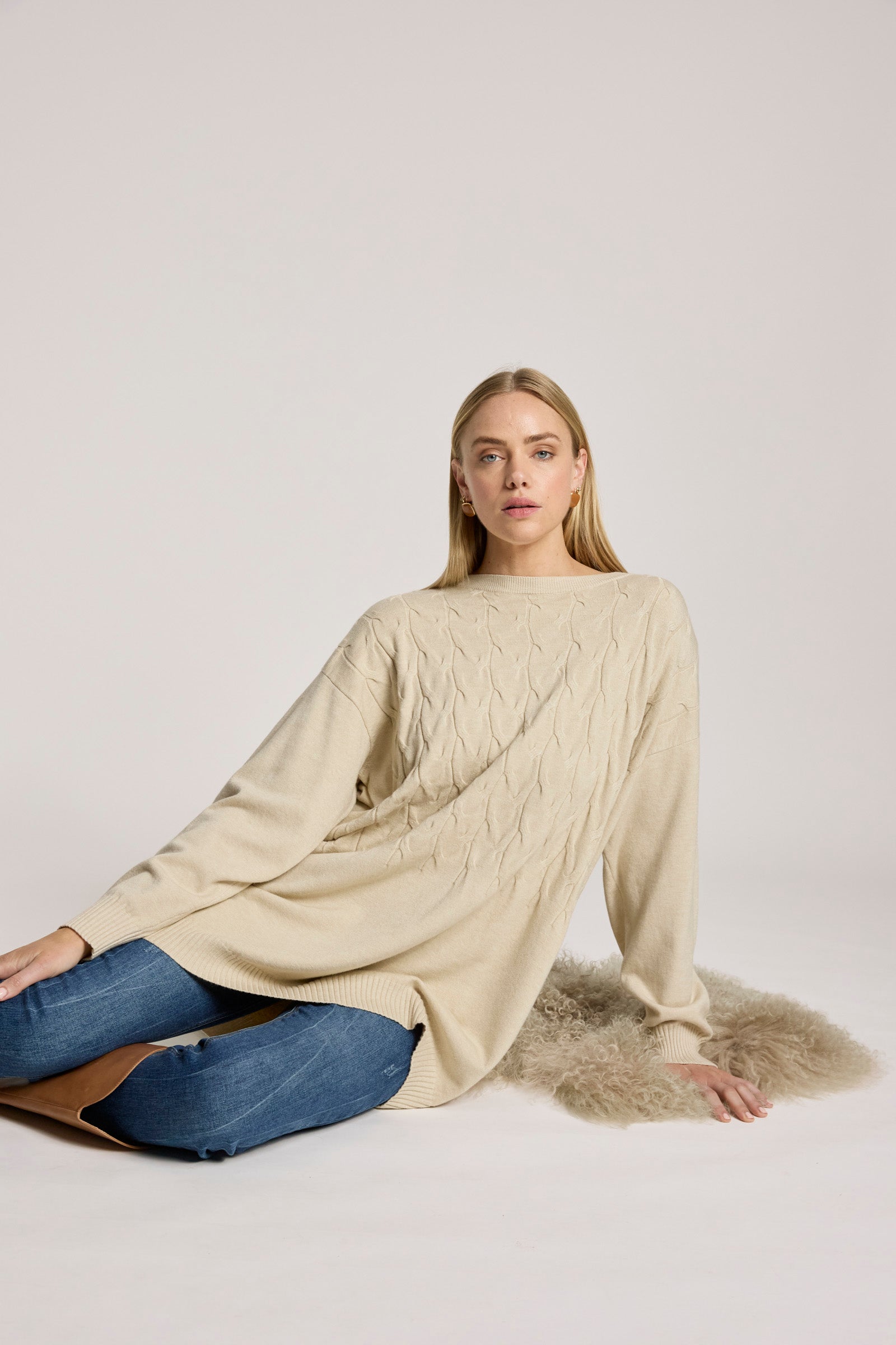Samira Relaxed Knit - Bisque