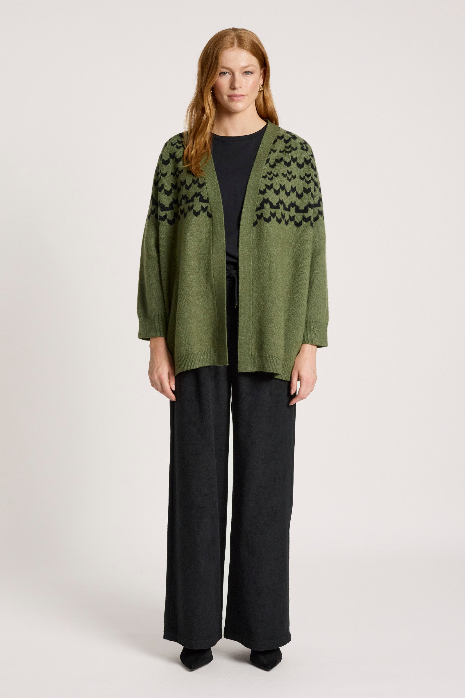 Maasai Cardigan - Pampas/Black