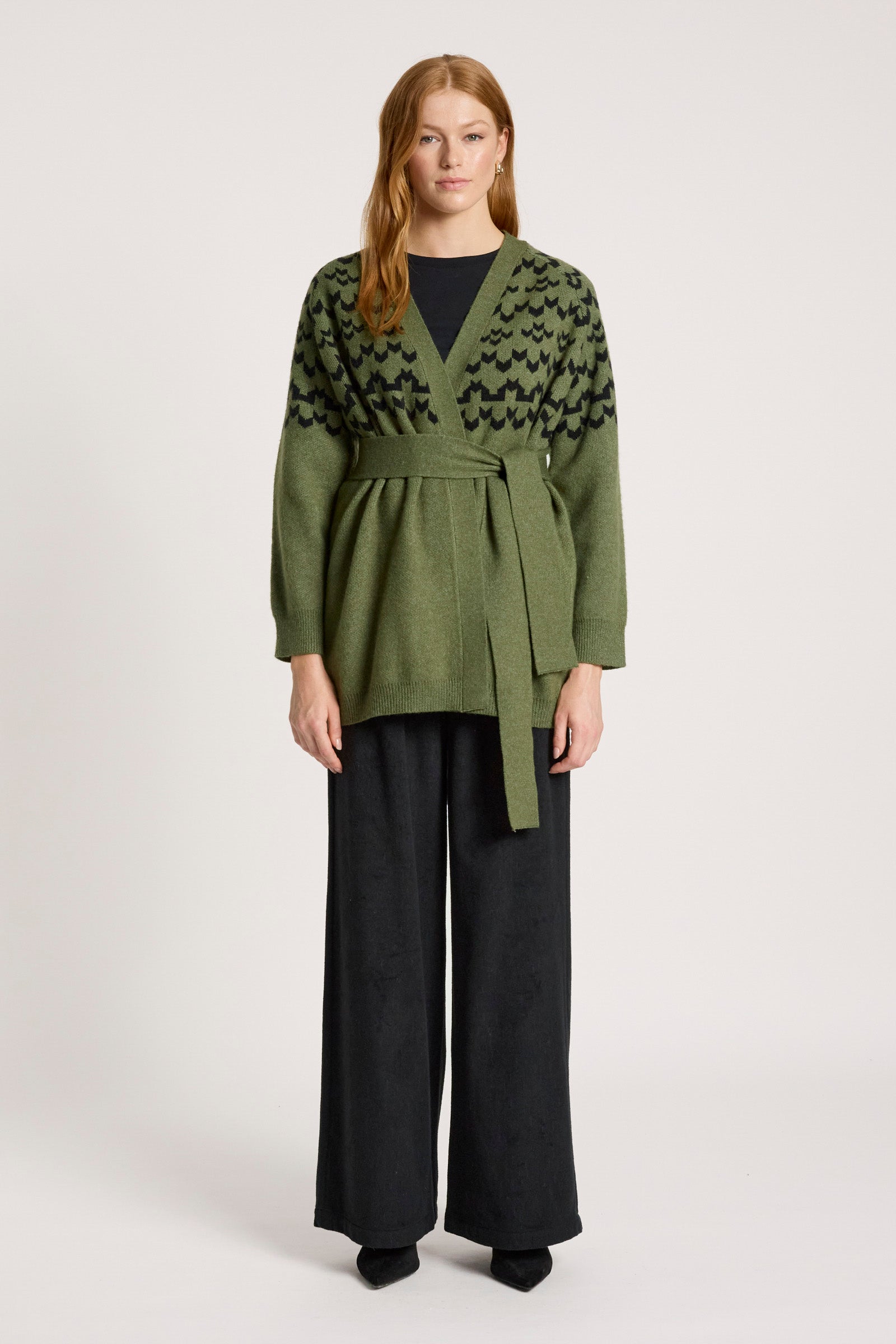 Maasai Cardigan - Pampas/Black