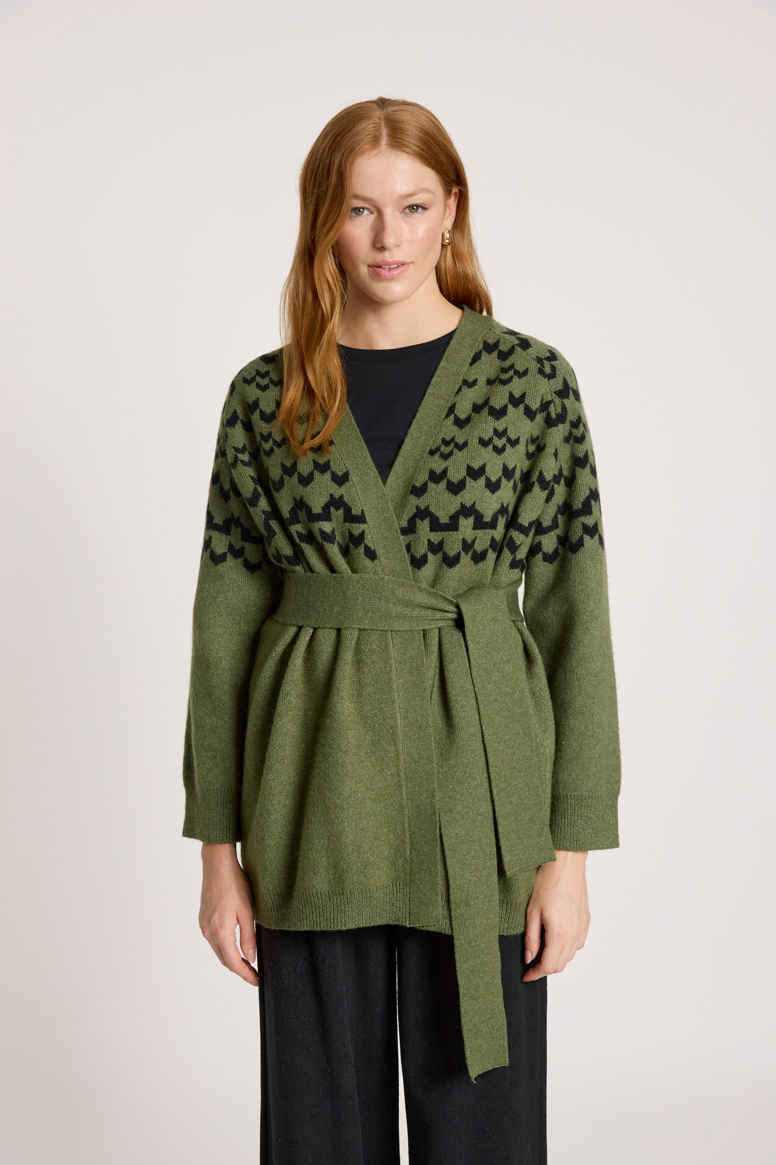 Maasai Cardigan - Pampas/Black