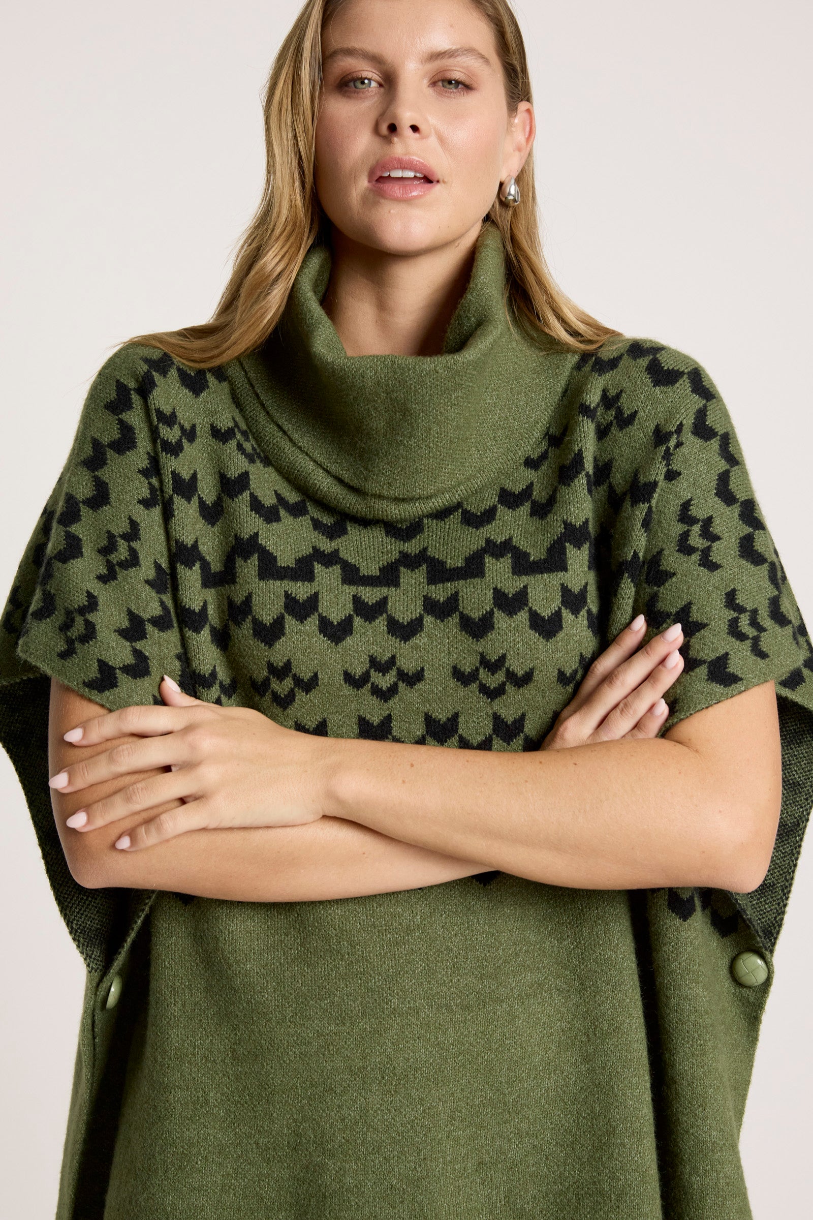 Maasai Poncho - Pampas/Black