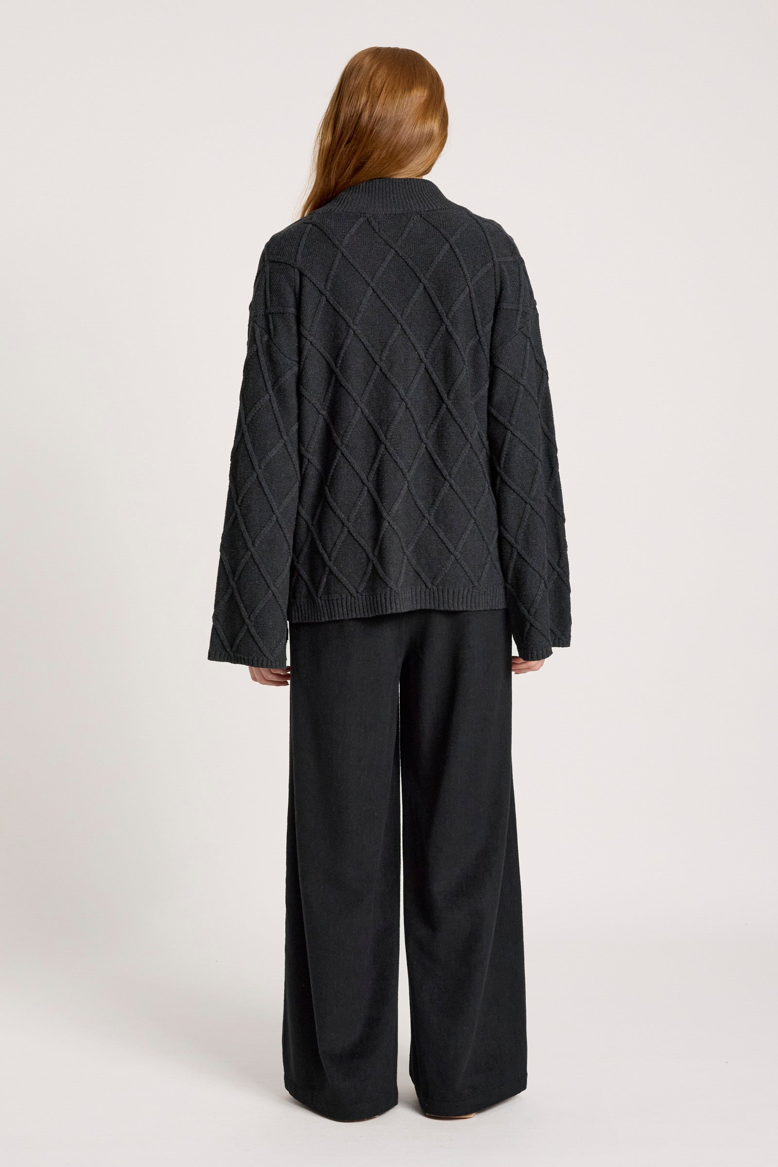 Liora Crop Cardigan - Char