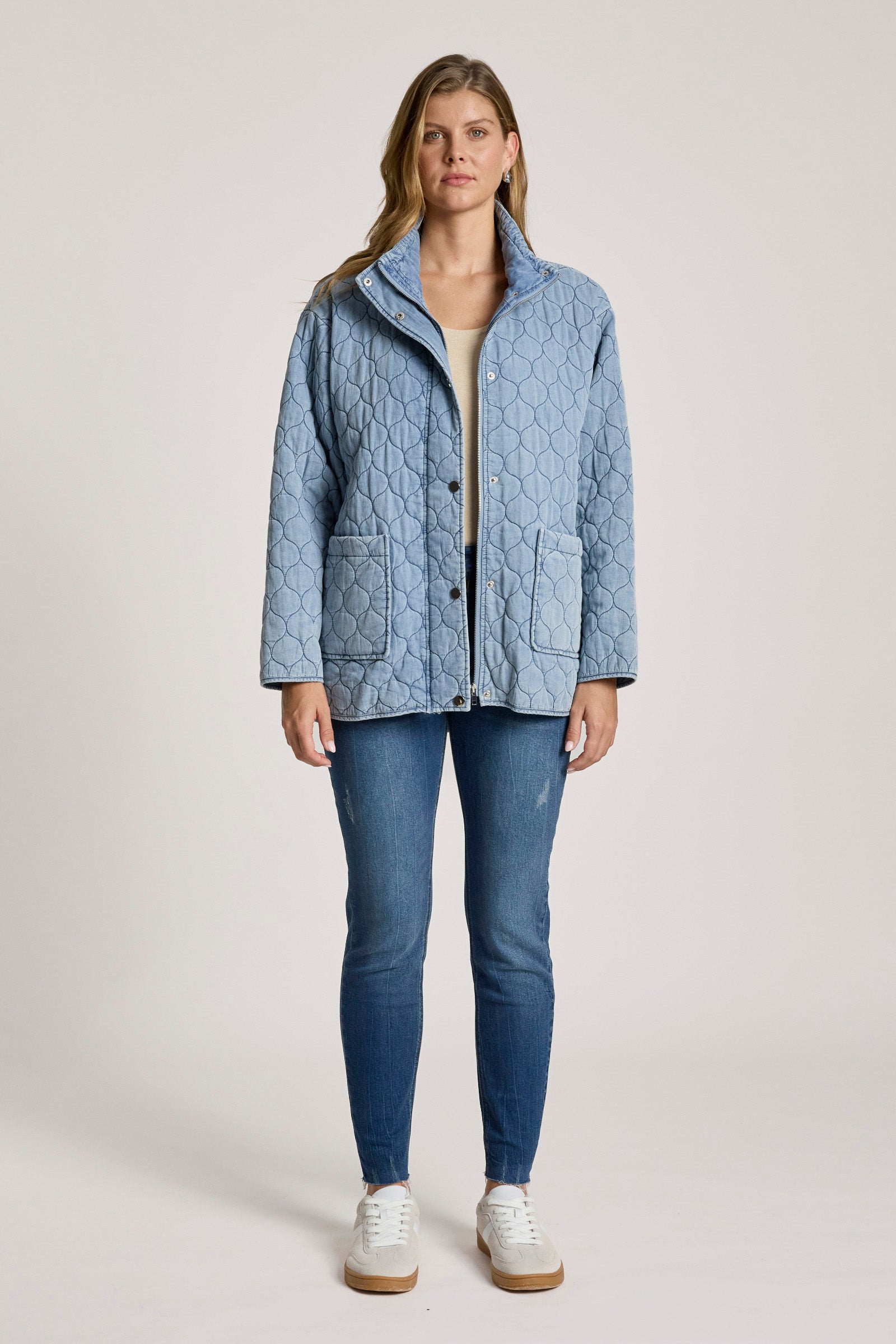 Sansi Quilted Jacket - Denim
