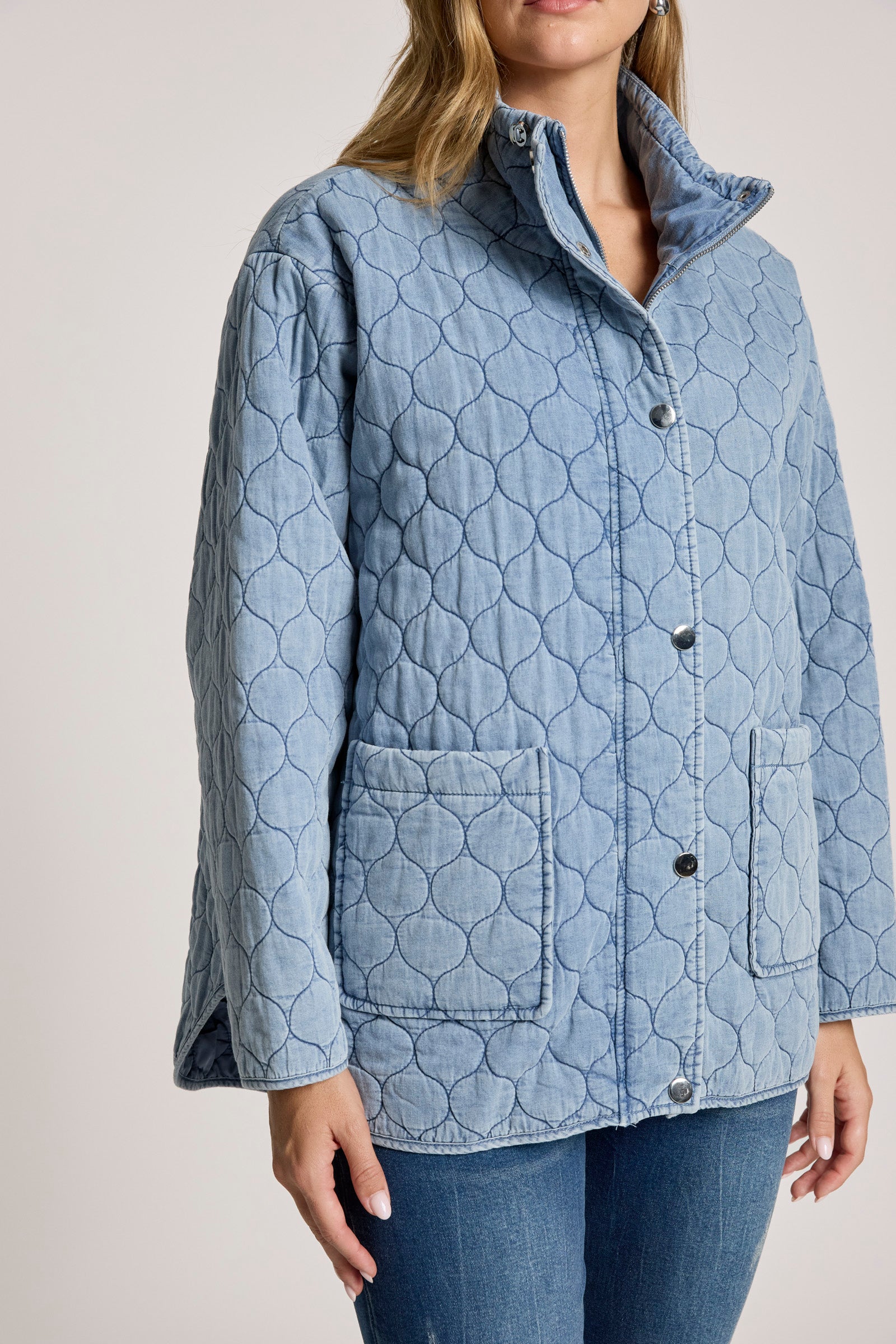 Sansi Quilted Jacket - Denim