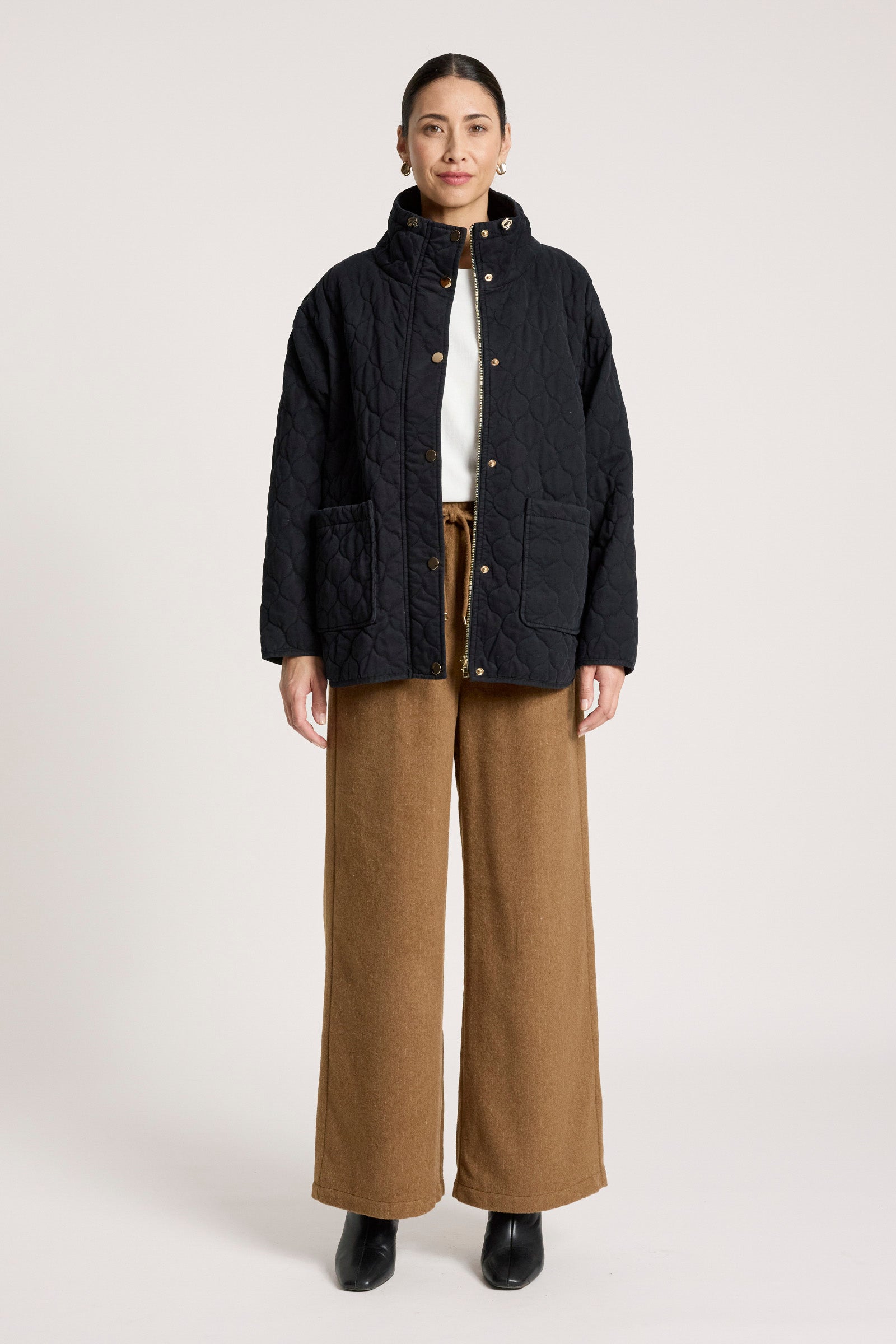 Sansi Quilted Jacket - Black