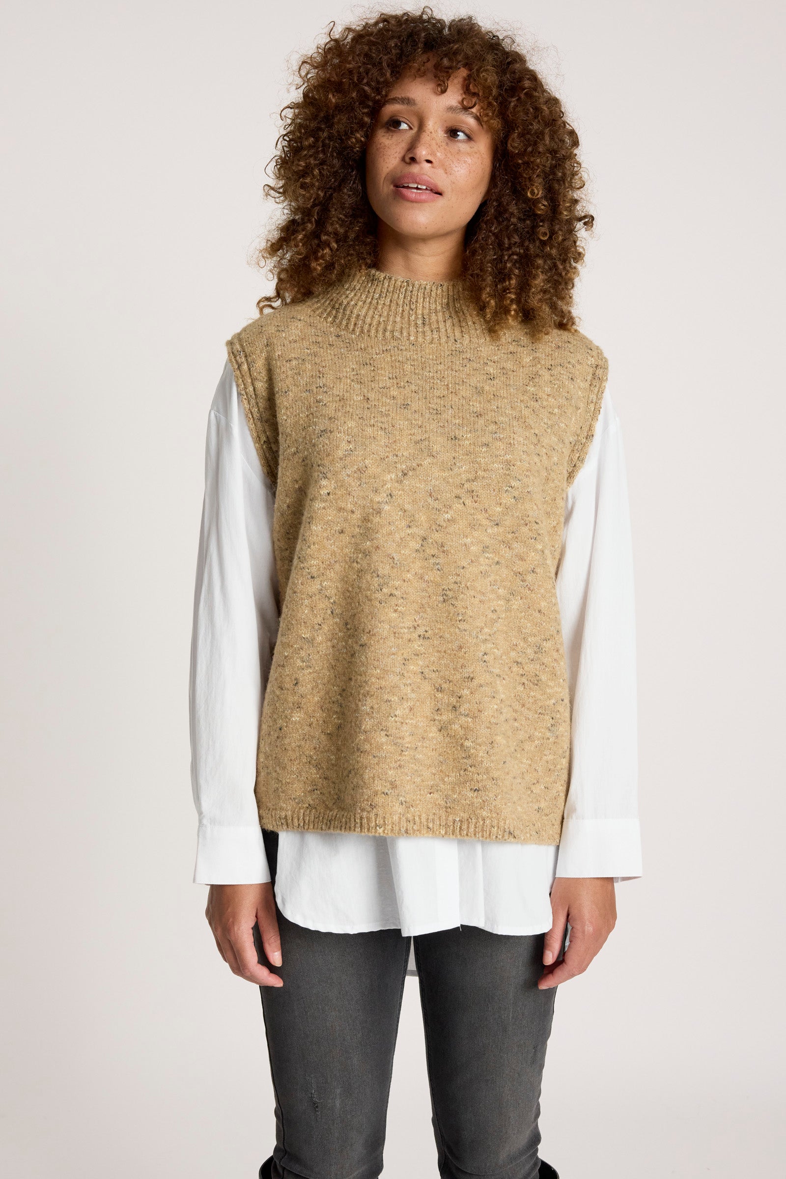 Zarda Knit Vest - Mocha