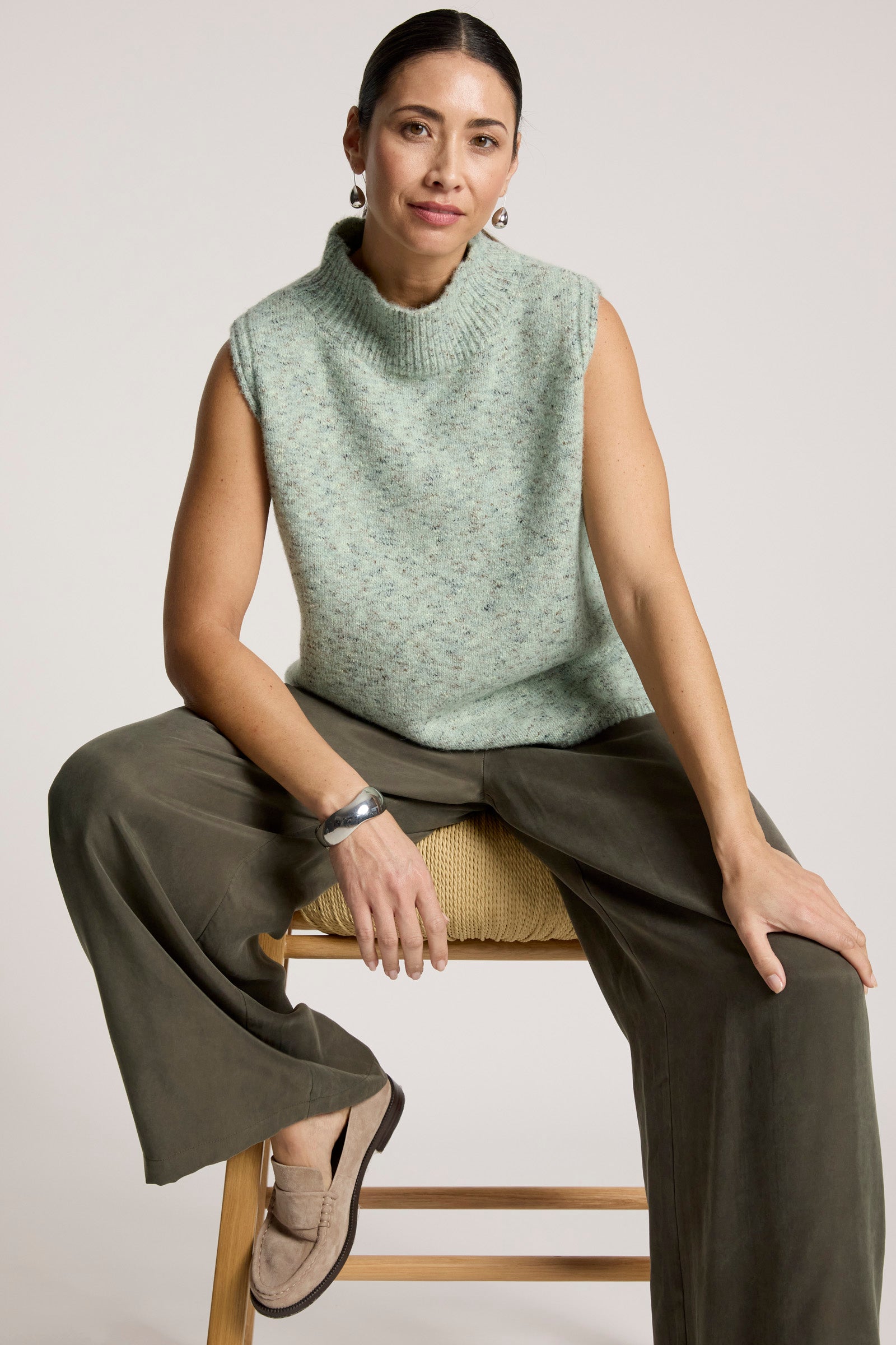 Zarda Knit Vest - Sage