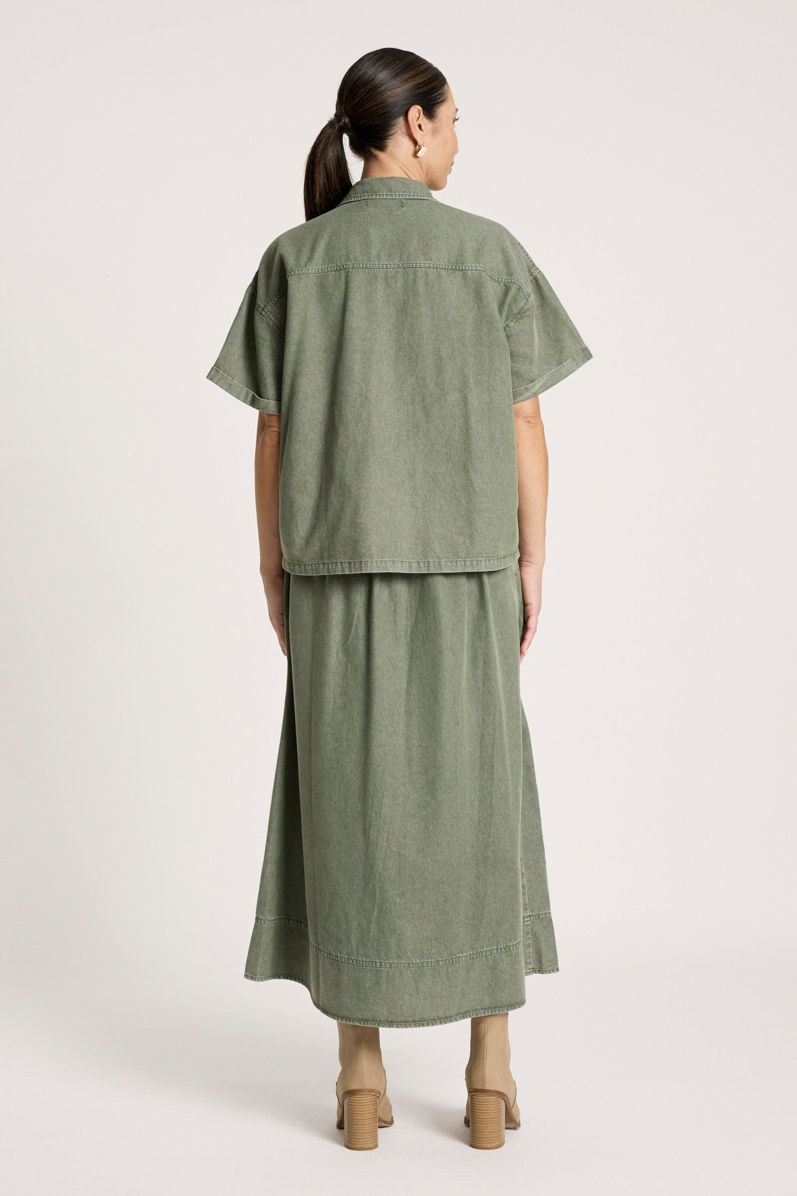 Bodhi Denim Shirt - Olive