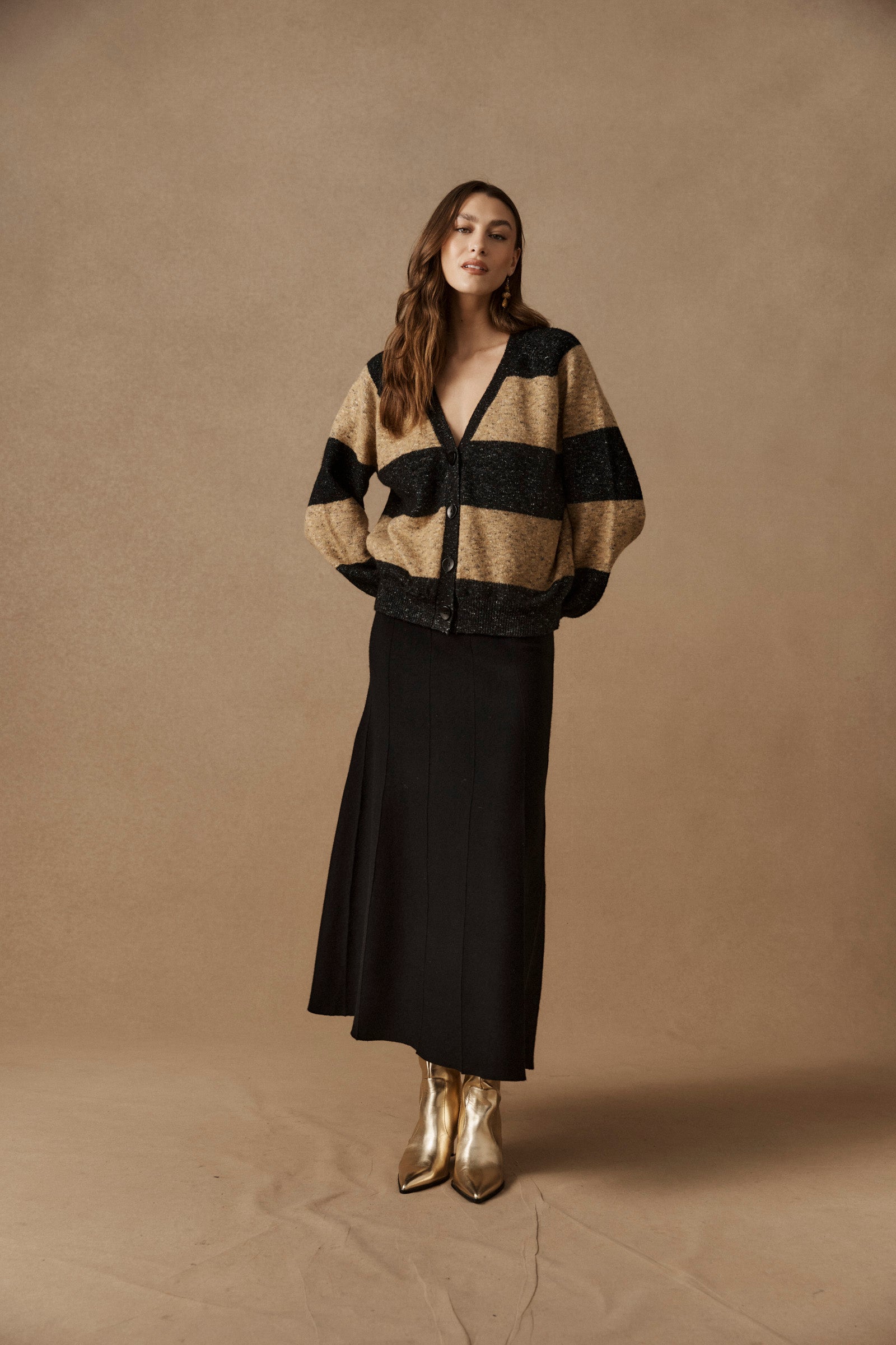 Zarda Cardigan - Mocha/Black