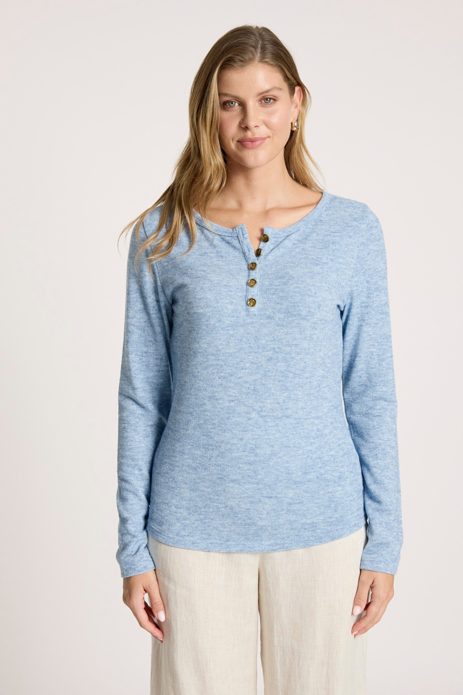 Rumi Long Sleeve Top - Lake