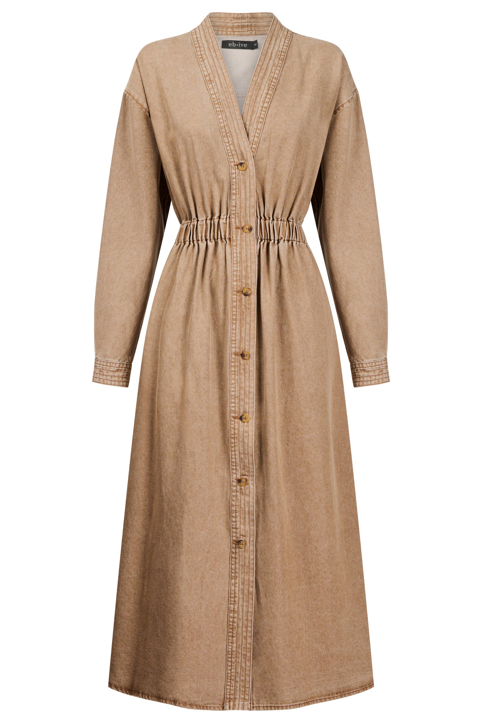 Bodhi Denim Dress - Fawn