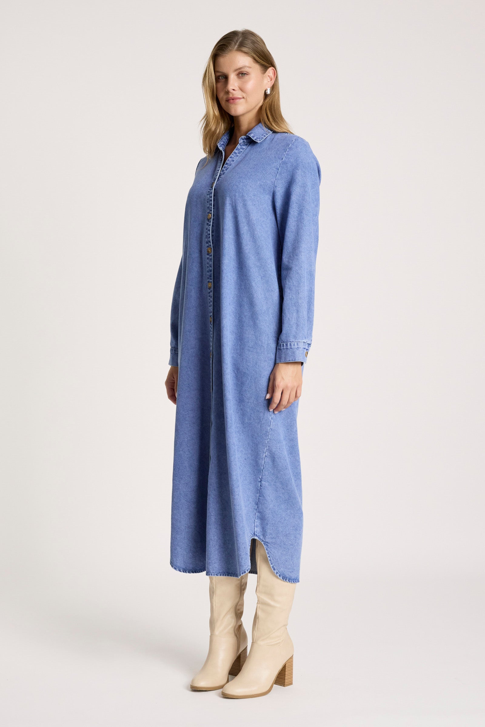 Bodhi Denim Shirt Dress - Denim