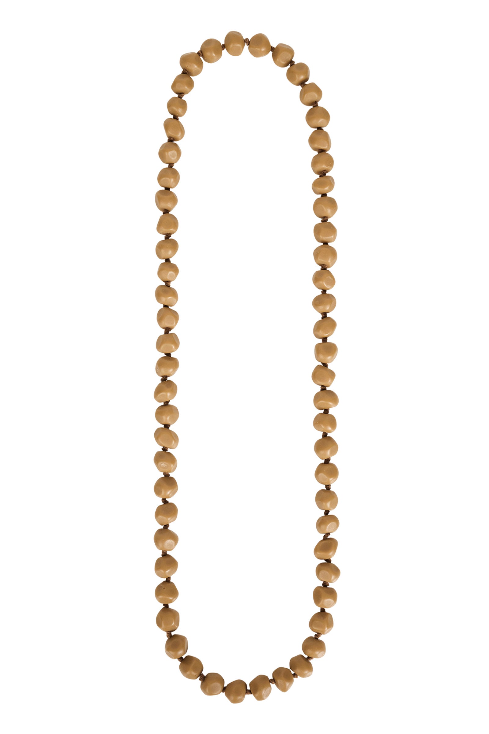 Maasai Long Necklace - Caramel