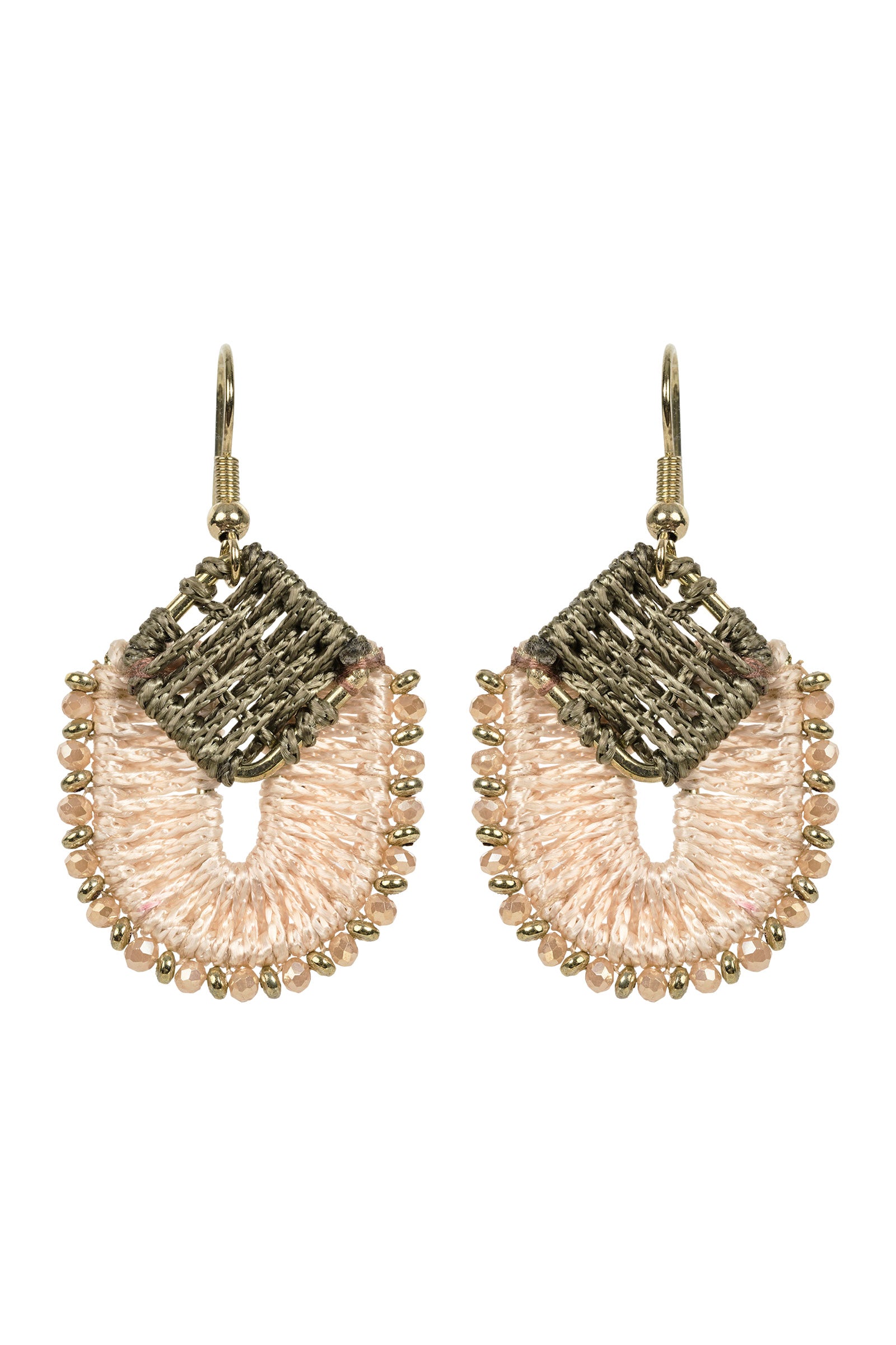 Berber Drop Earring - Olive / Dune