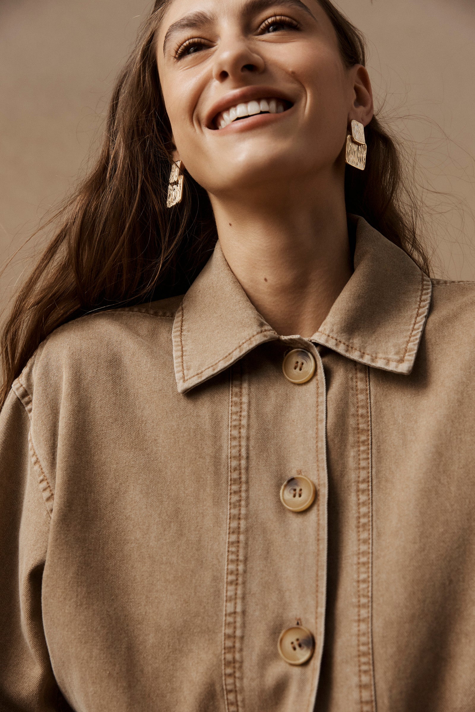 Sansi Cube Earring - Gold Cube