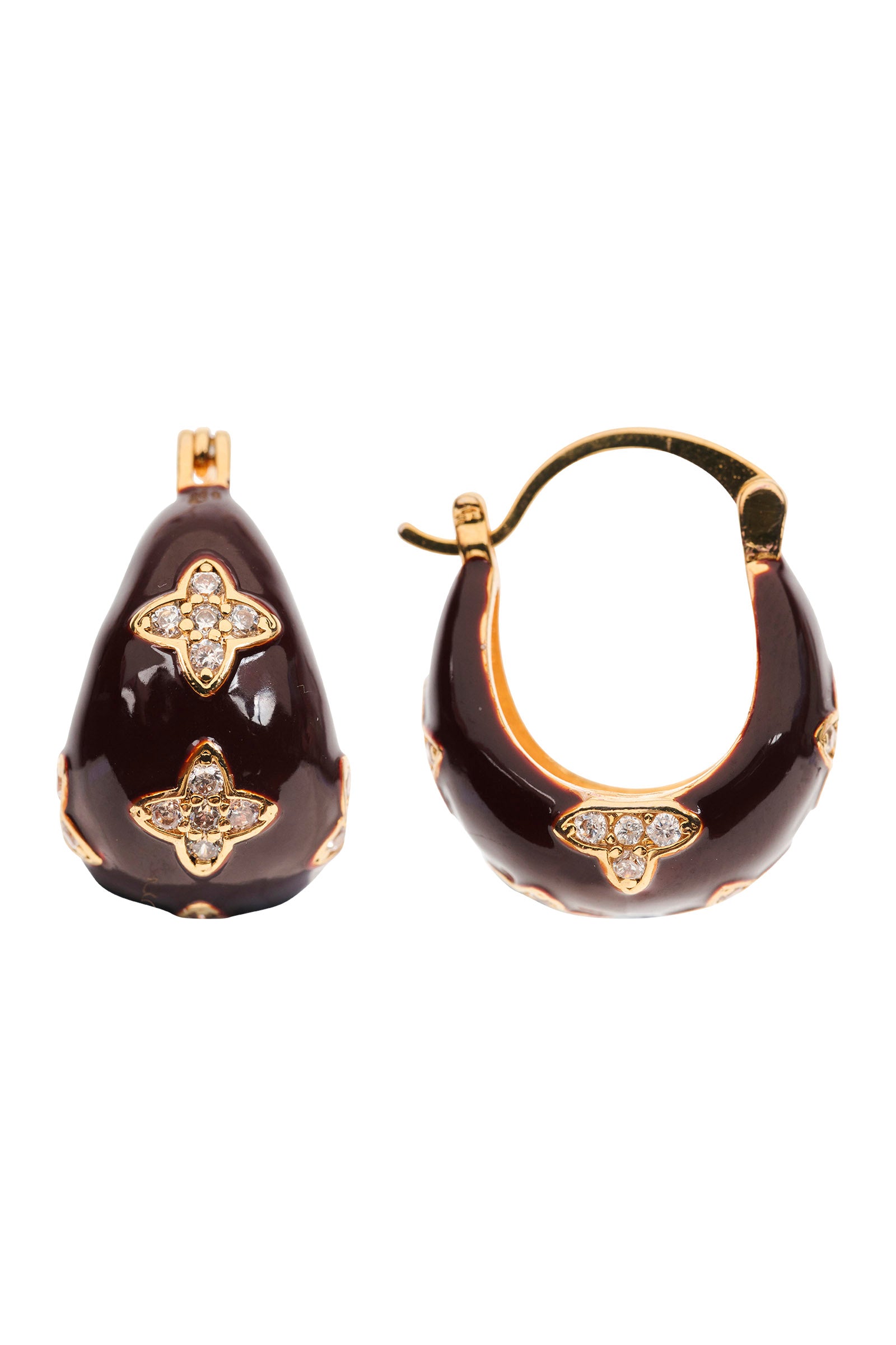 Amira Gem Earring - Mahogany