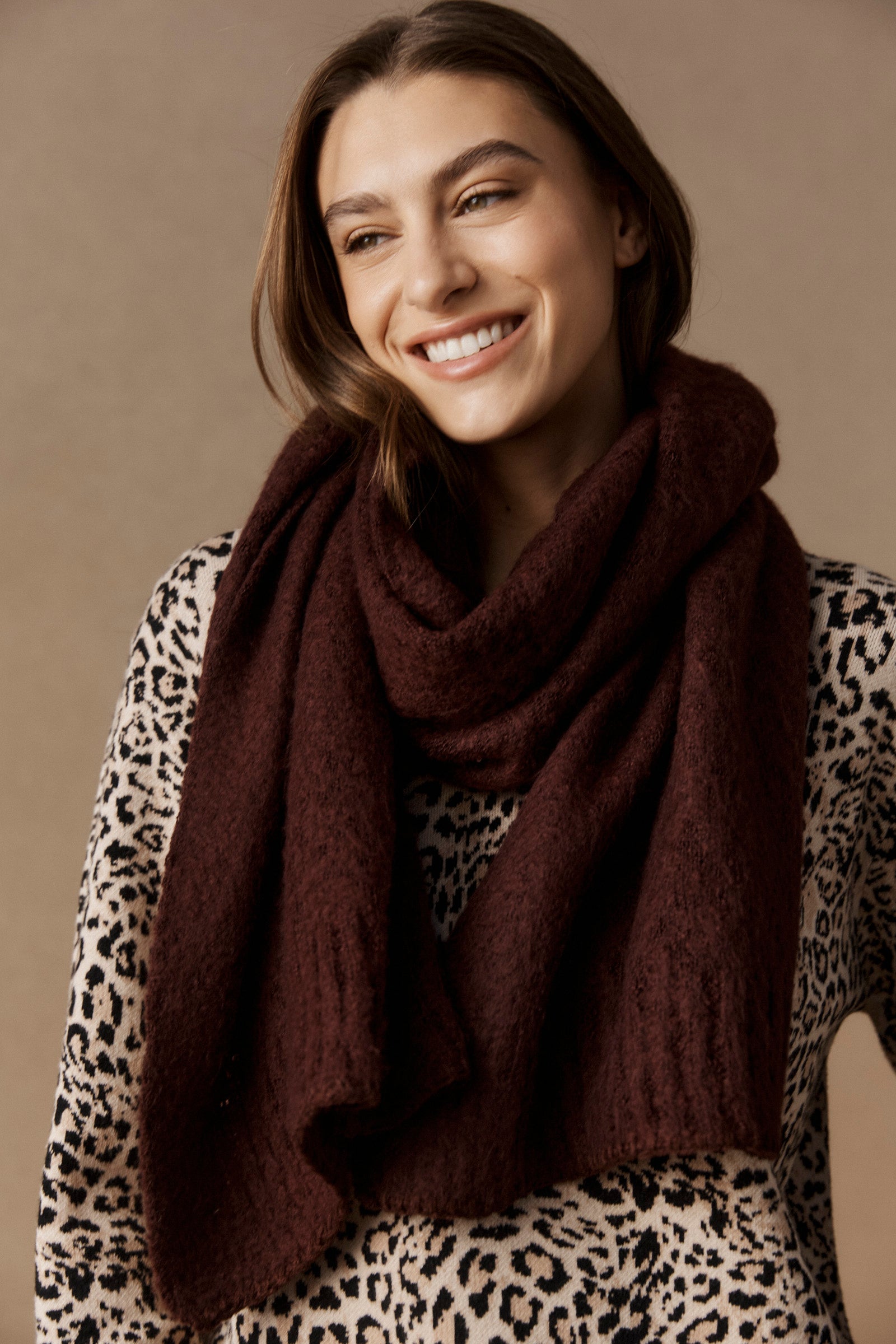 Calista Scarf - Mahogany
