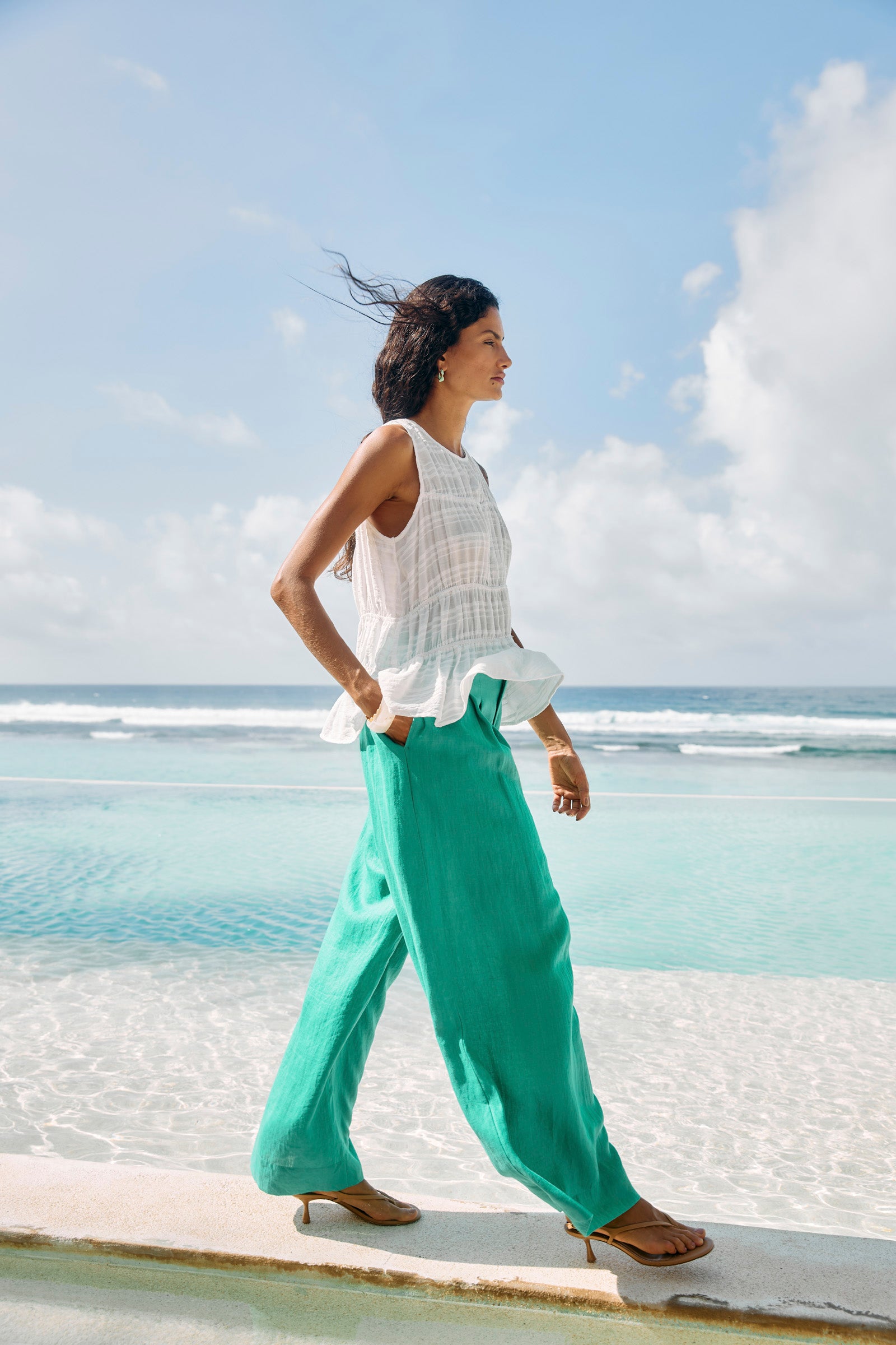 Cove Palazzo Pant - Jade