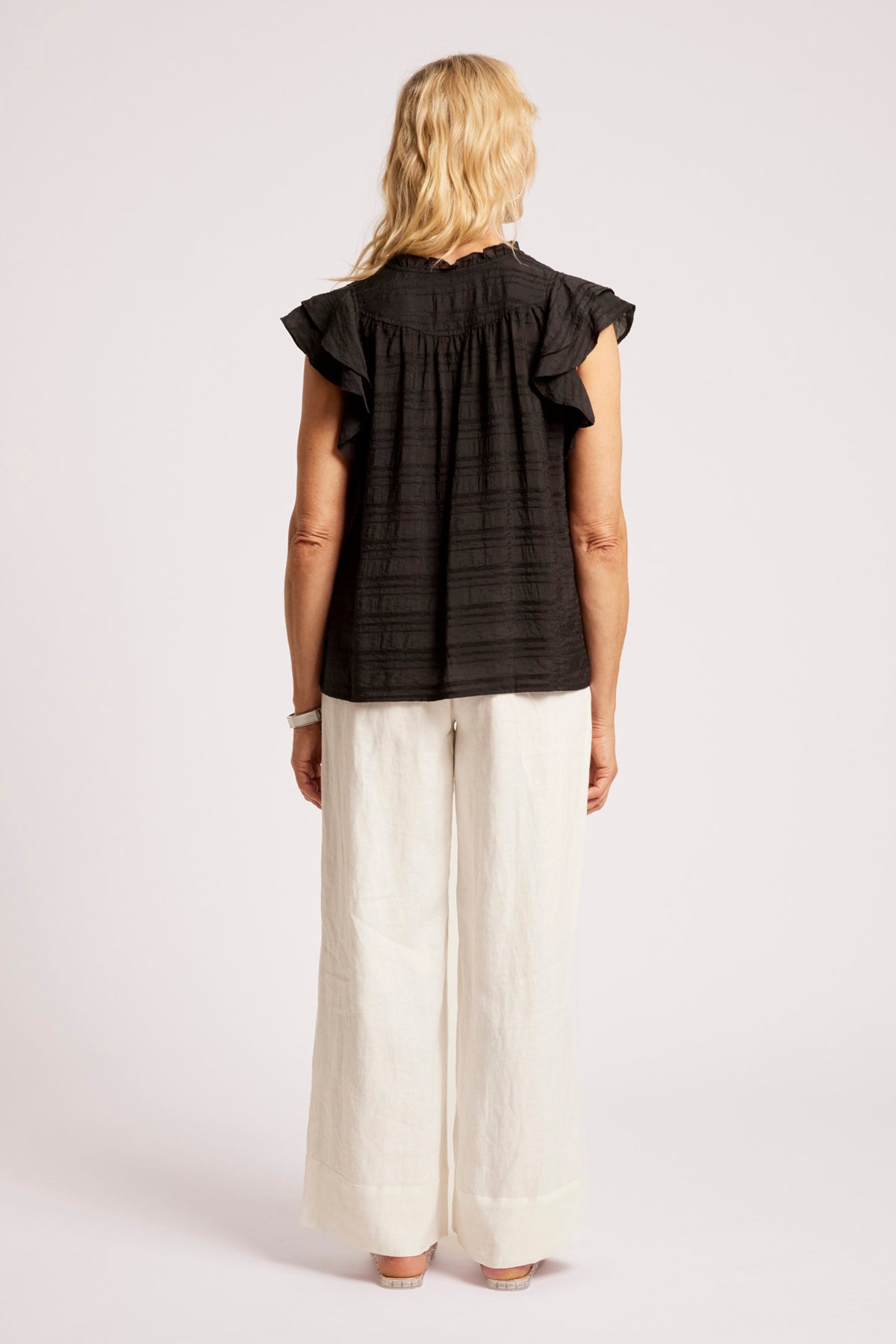 Sovana Frill Tank - Black