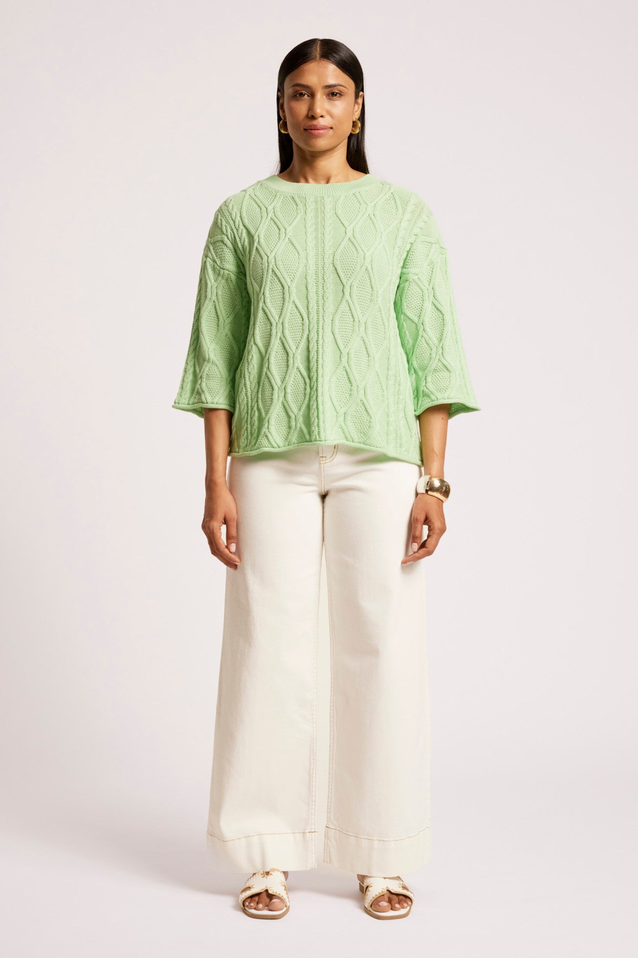 Casa Cable Jumper - Mint
