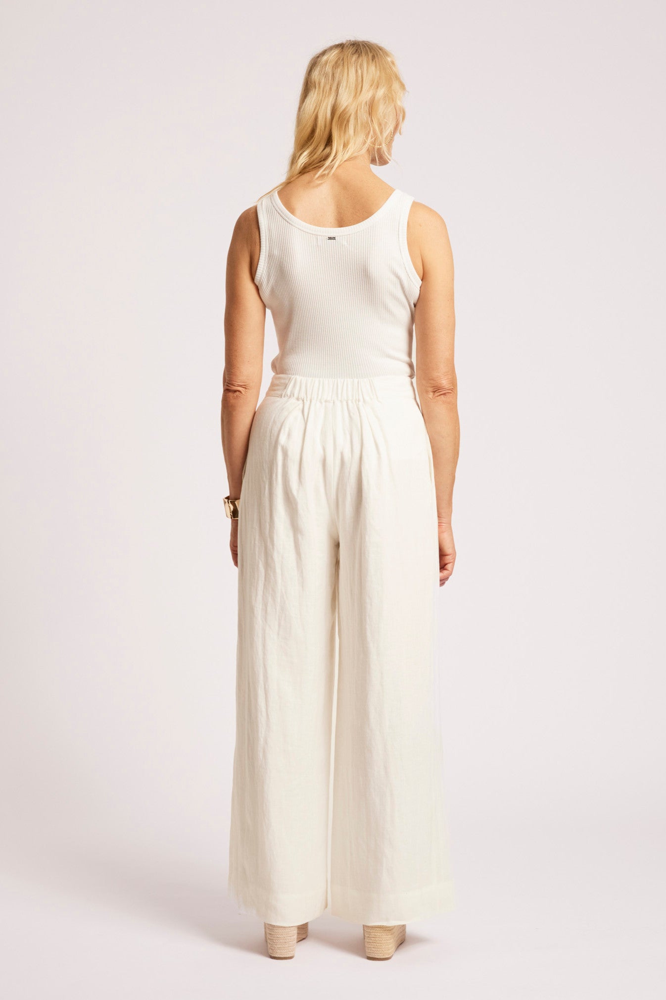 Cove Palazzo Pant - White
