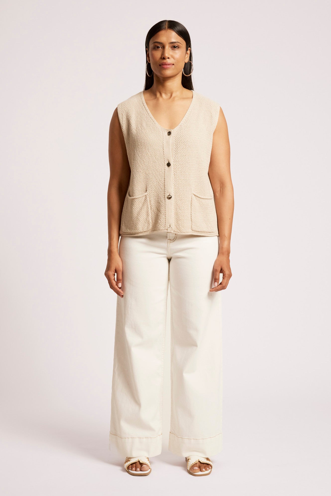 Maris Knit Vest - Tusk