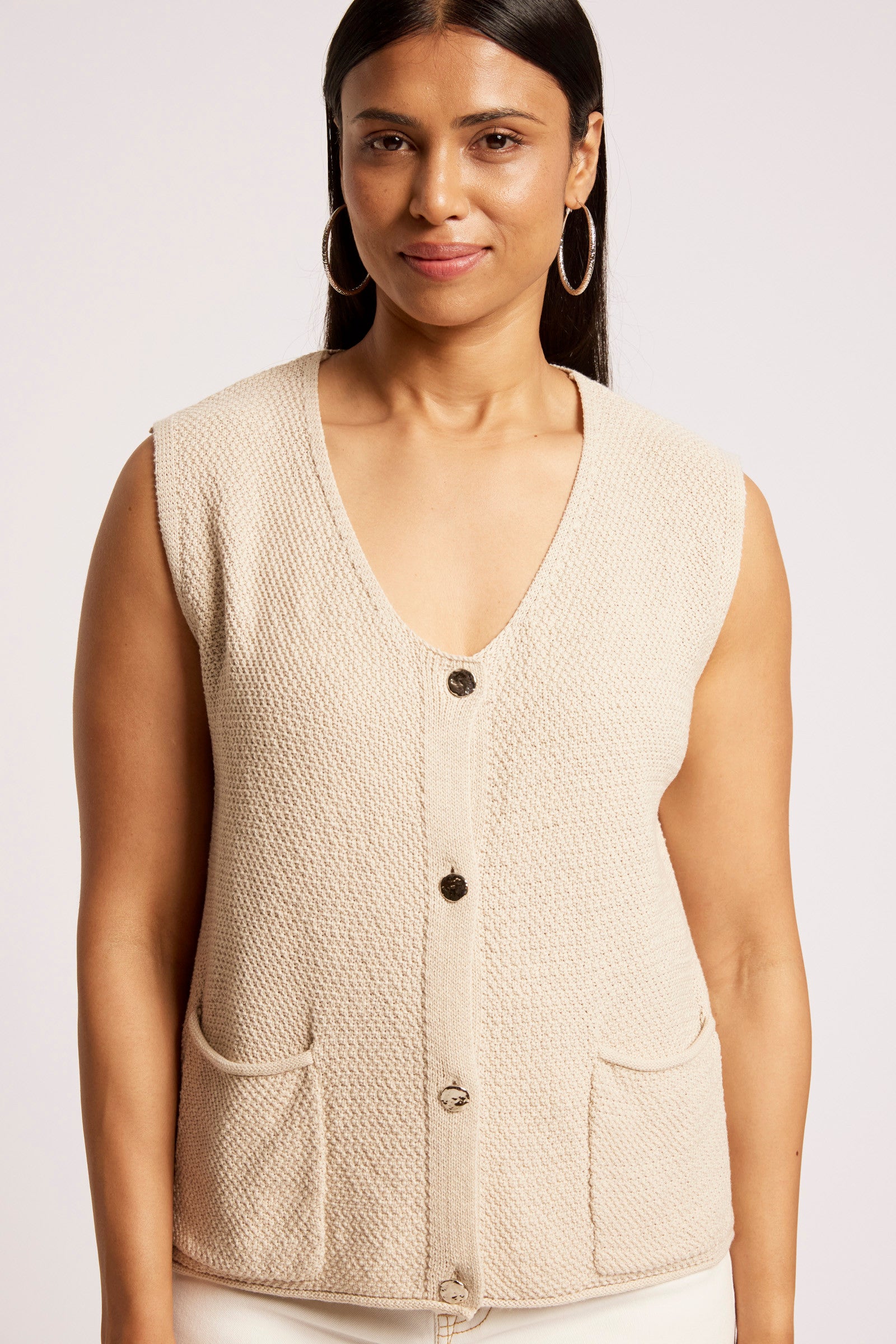 Maris Knit Vest - Tusk