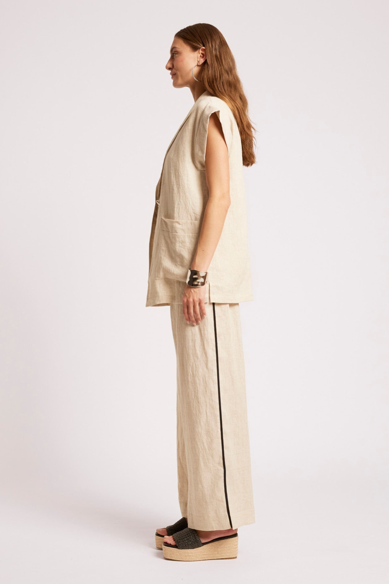 Maris Blazer Vest - Tusk