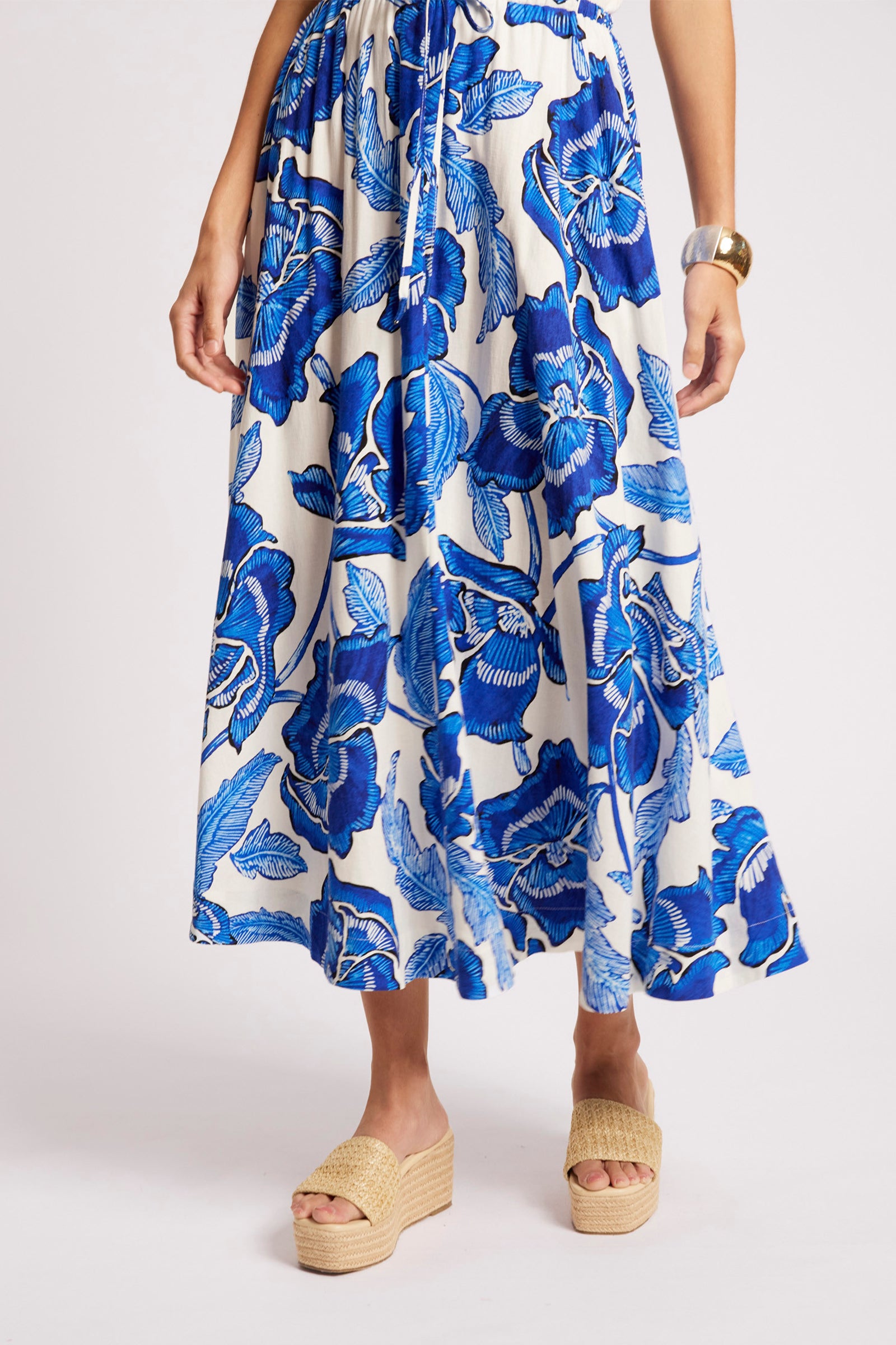 Gaia Maxi Skirt - Azure