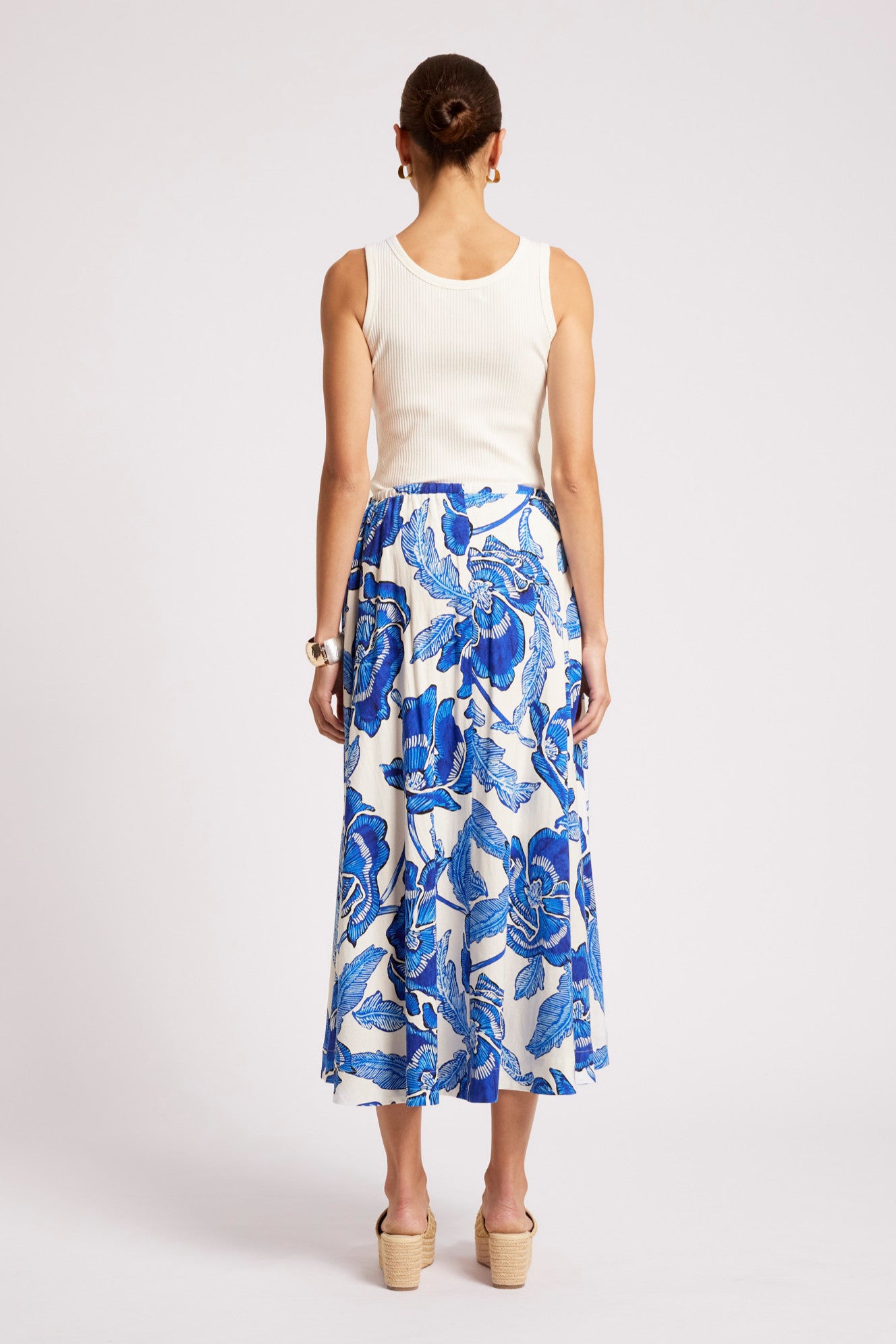 Gaia Maxi Skirt - Azure