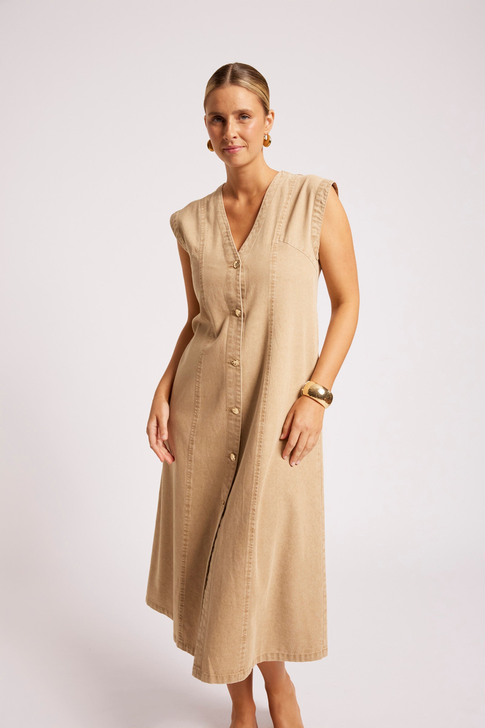 Dusk Denim Maxi Dress - Dune