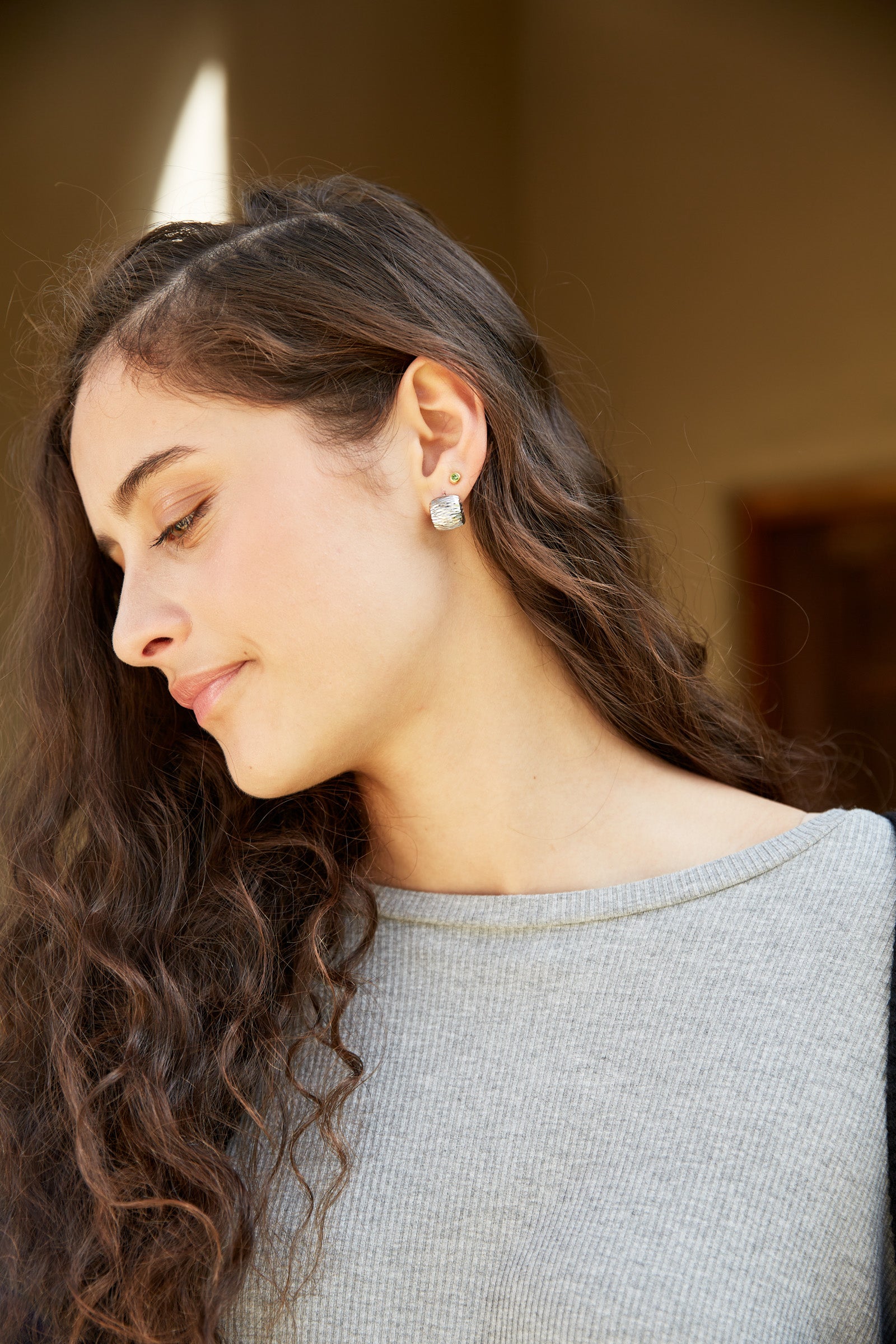 Heritage Earring - Silver Dimple - eb&ive Earring