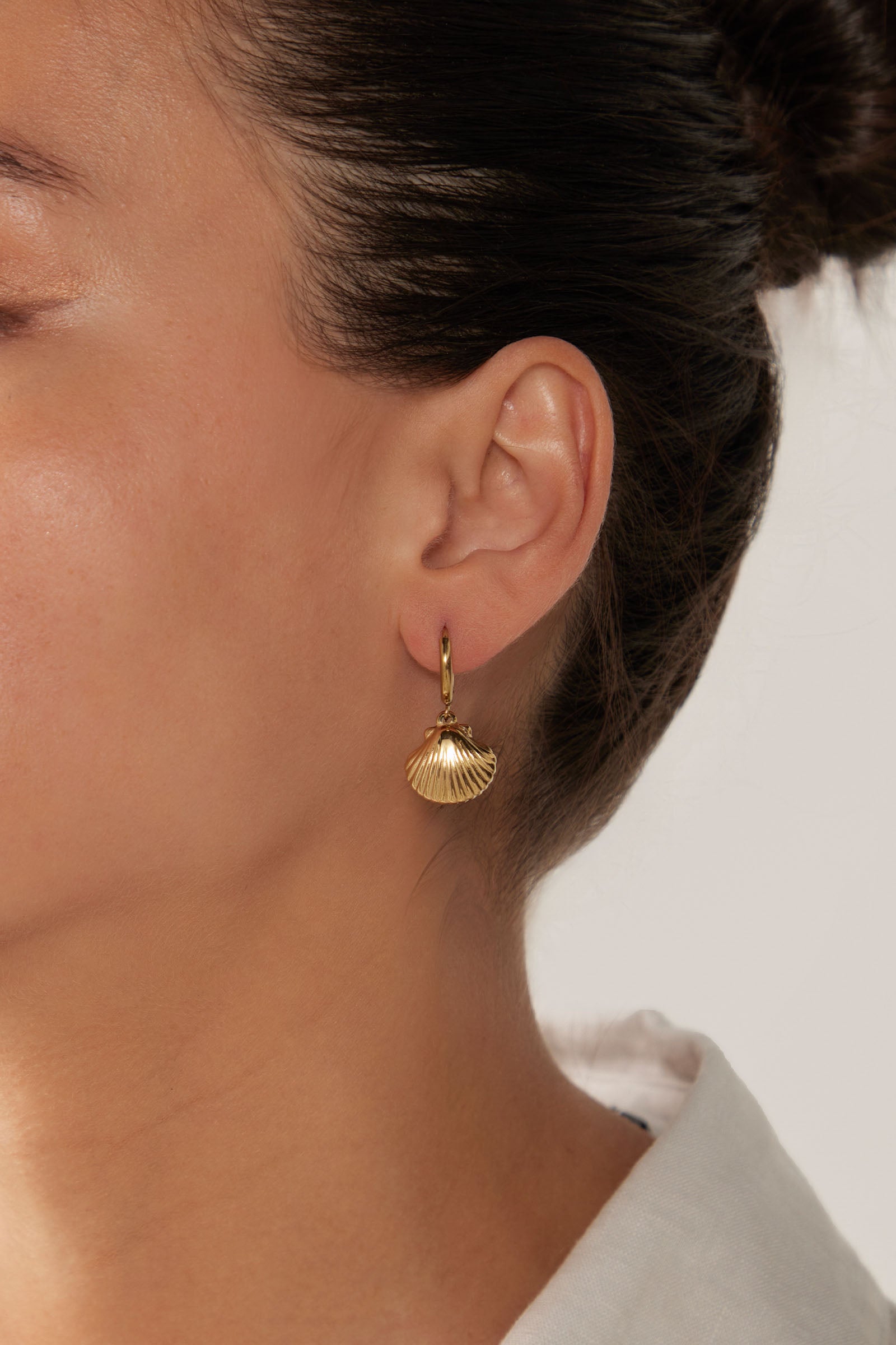 Heritage Earring - Gold Shell - eb&ive Earring