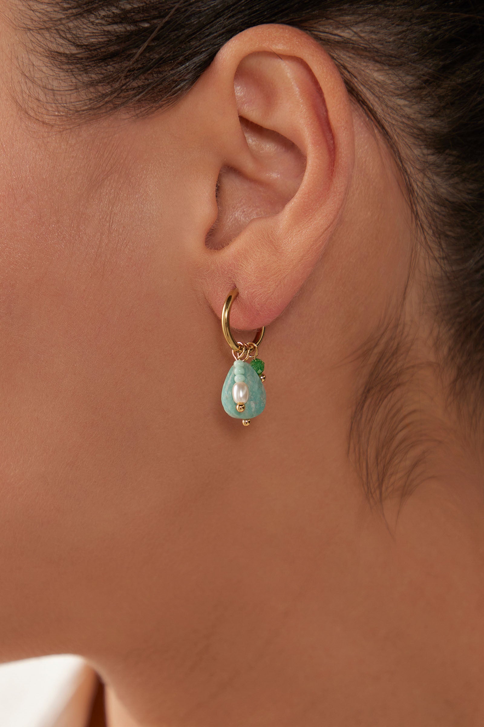 Heritage Earring - Green Trio - eb&ive Earring