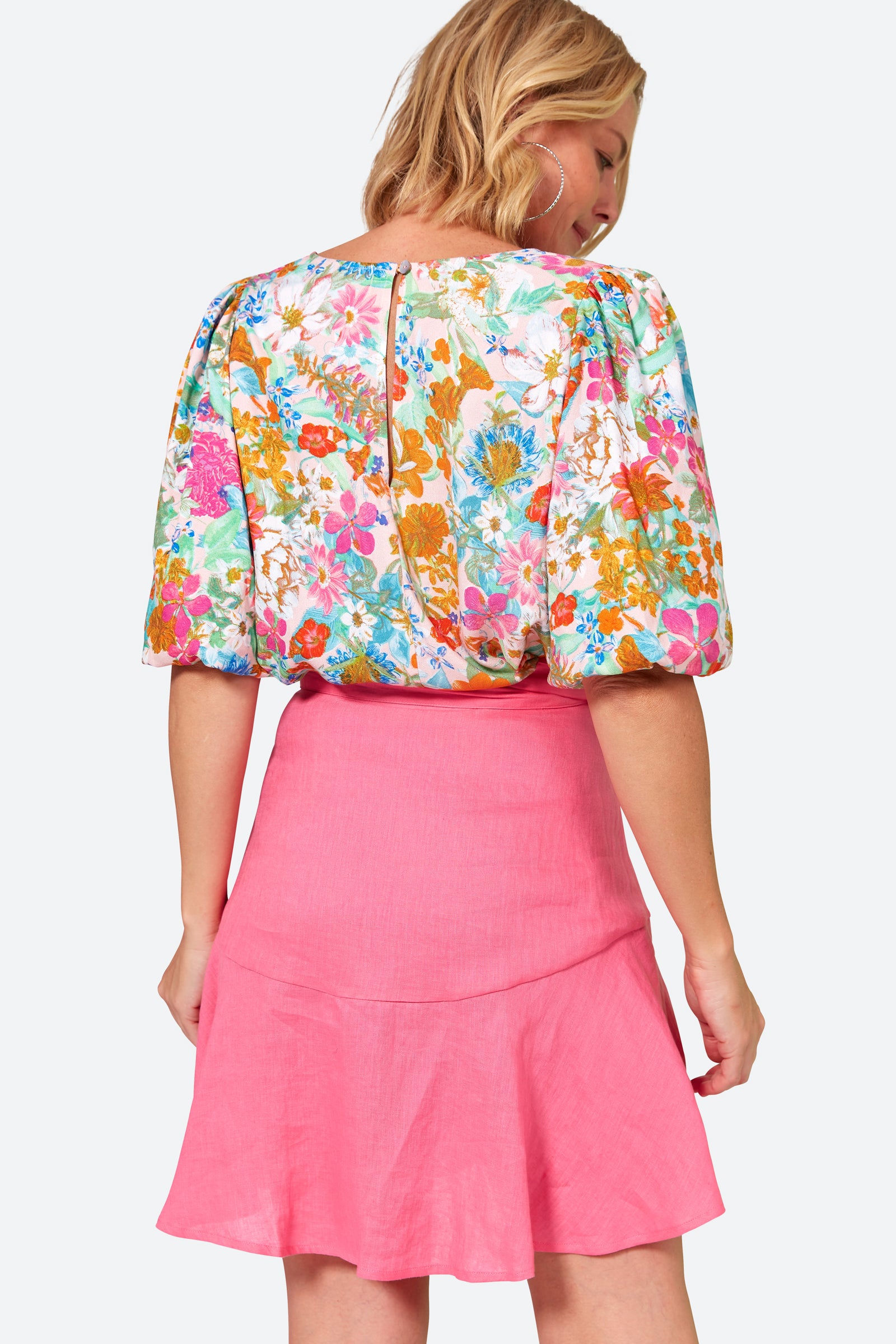 La Vie Mini Wrap Skirt - Candy - eb&ive Clothing - Skirt Mini Linen