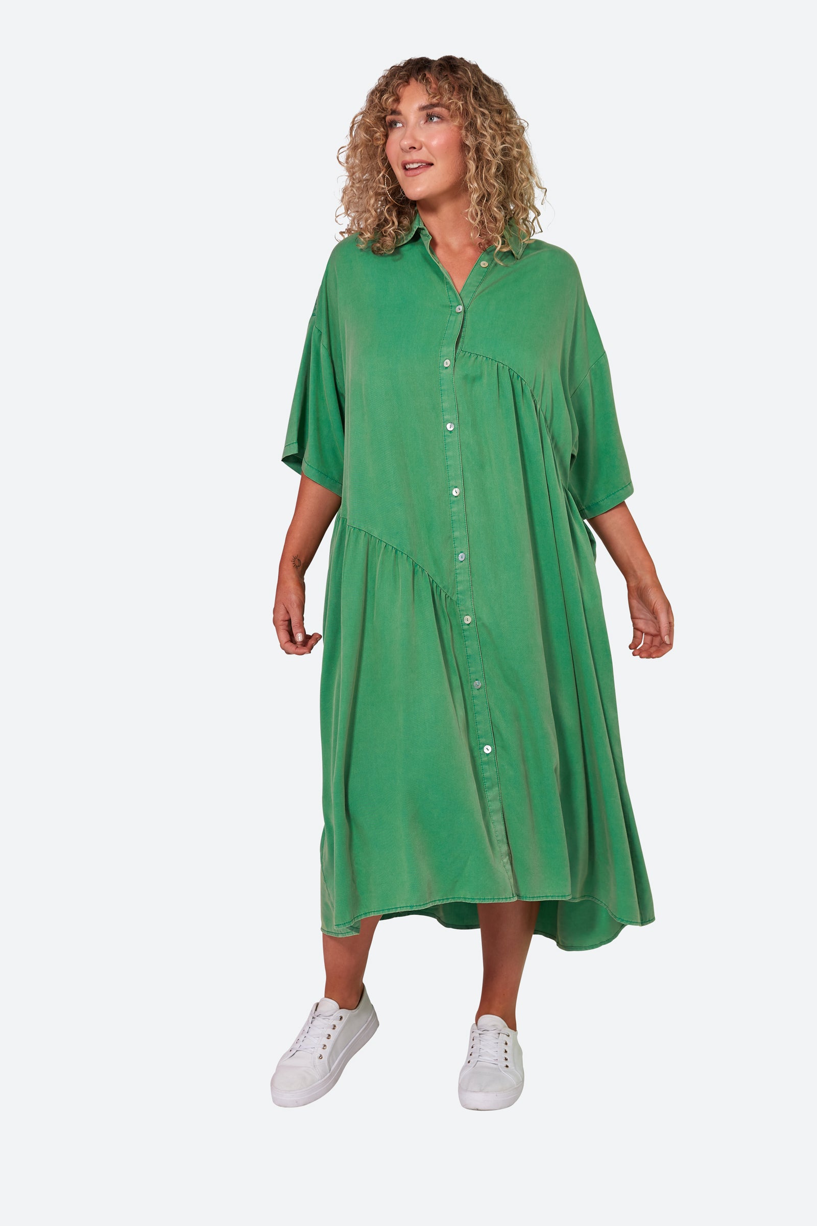 Elan Shirt Dress - Meadow - eb&ive Clothing - Shirt Dress One Size