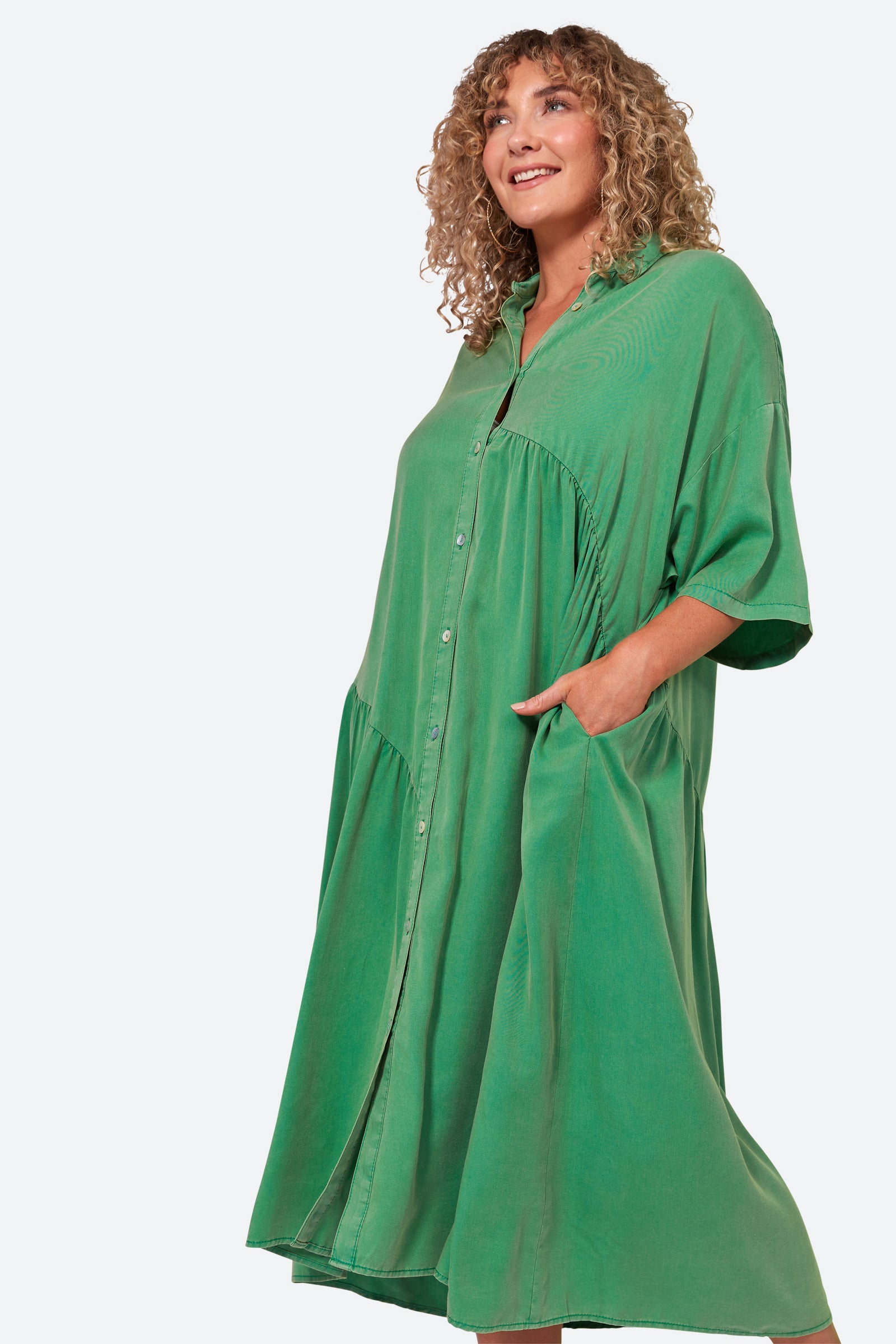 Elan Shirt Dress - Meadow - eb&ive Clothing - Shirt Dress One Size