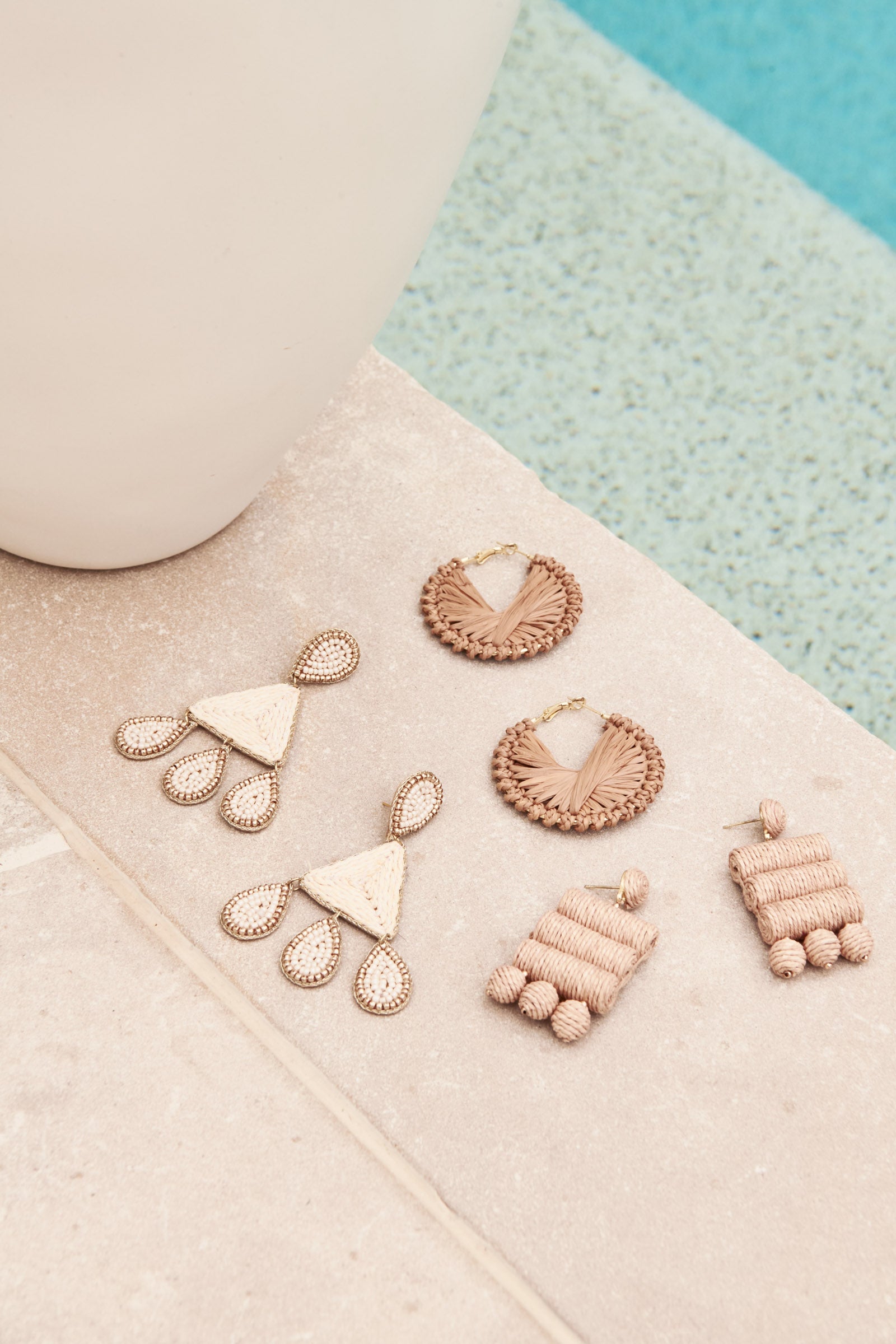 Jovial Raw Earring - Tan Block - eb&ive Earring